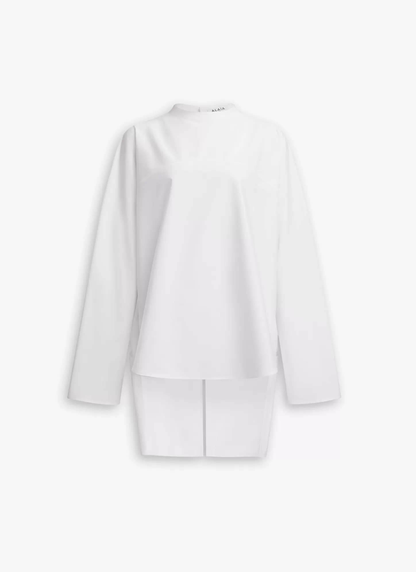 Alaïa ASYMMETRIC TOP IN COTTON POPLIN White Discount