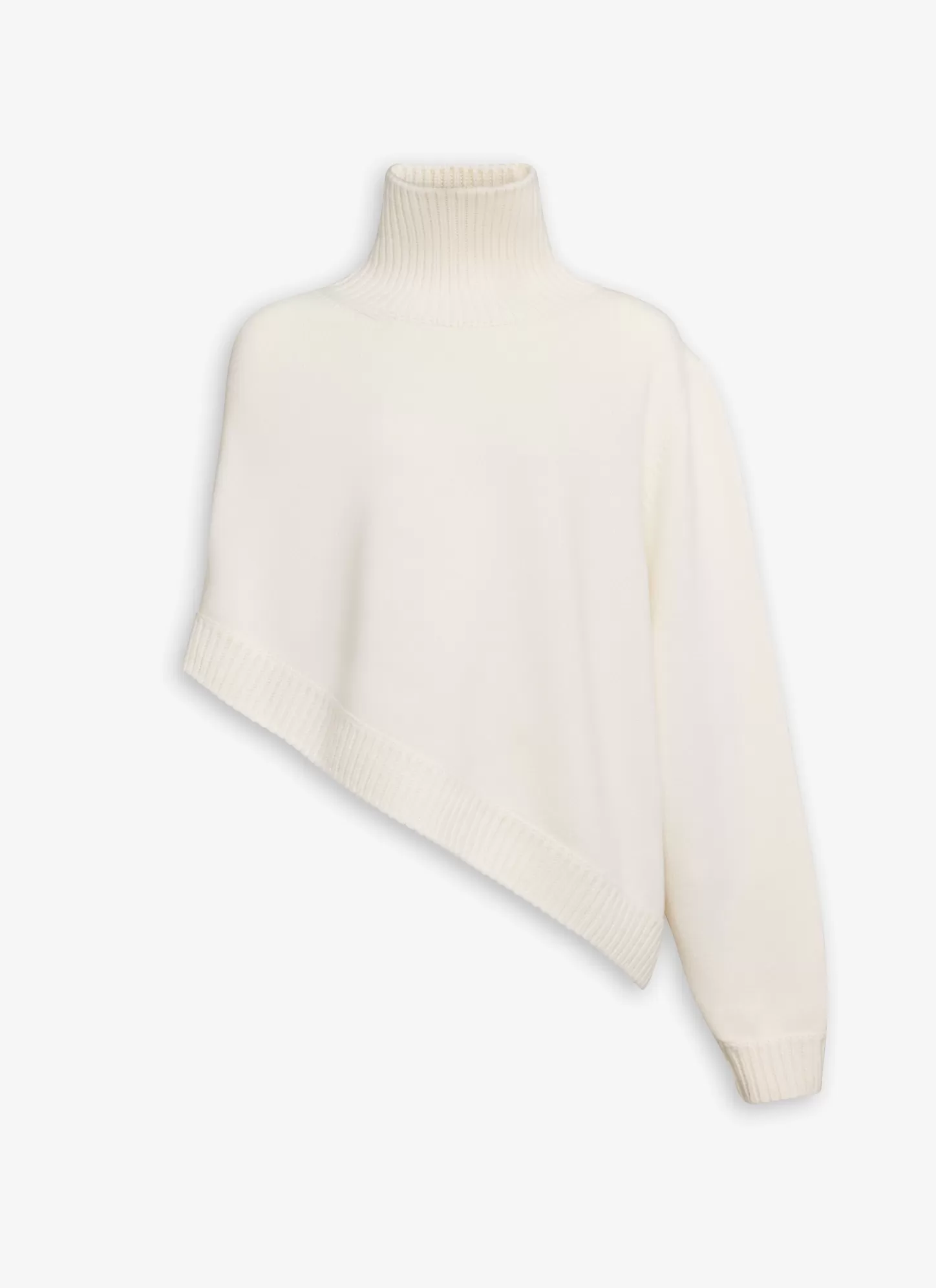 Alaïa ASYMMETRICAL CAPE JUMPER IN CASHMERE Natural New