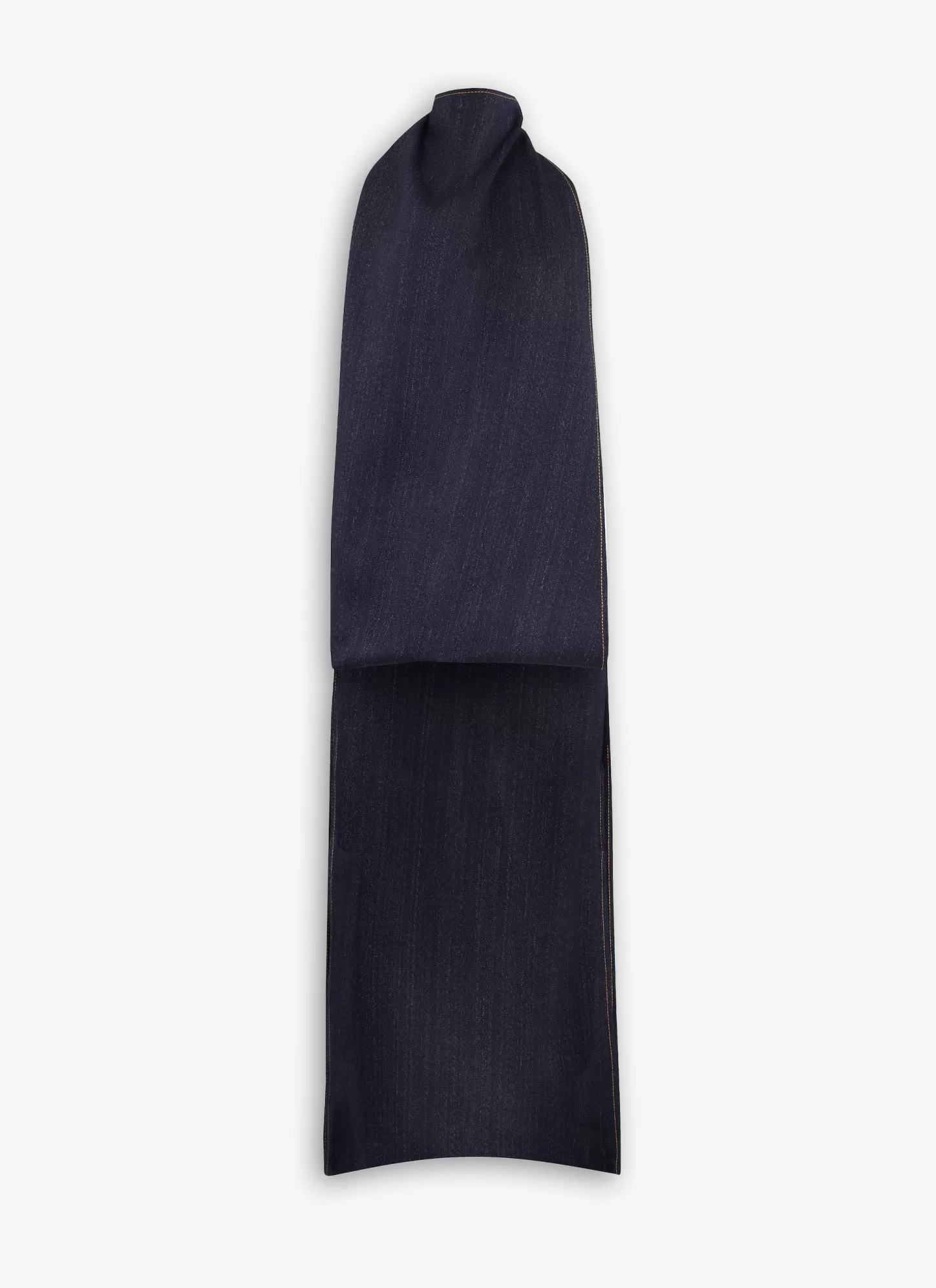 Alaïa ASYMMETRICAL CAPE TOP IN WOOL DENIM Night Blue Sale