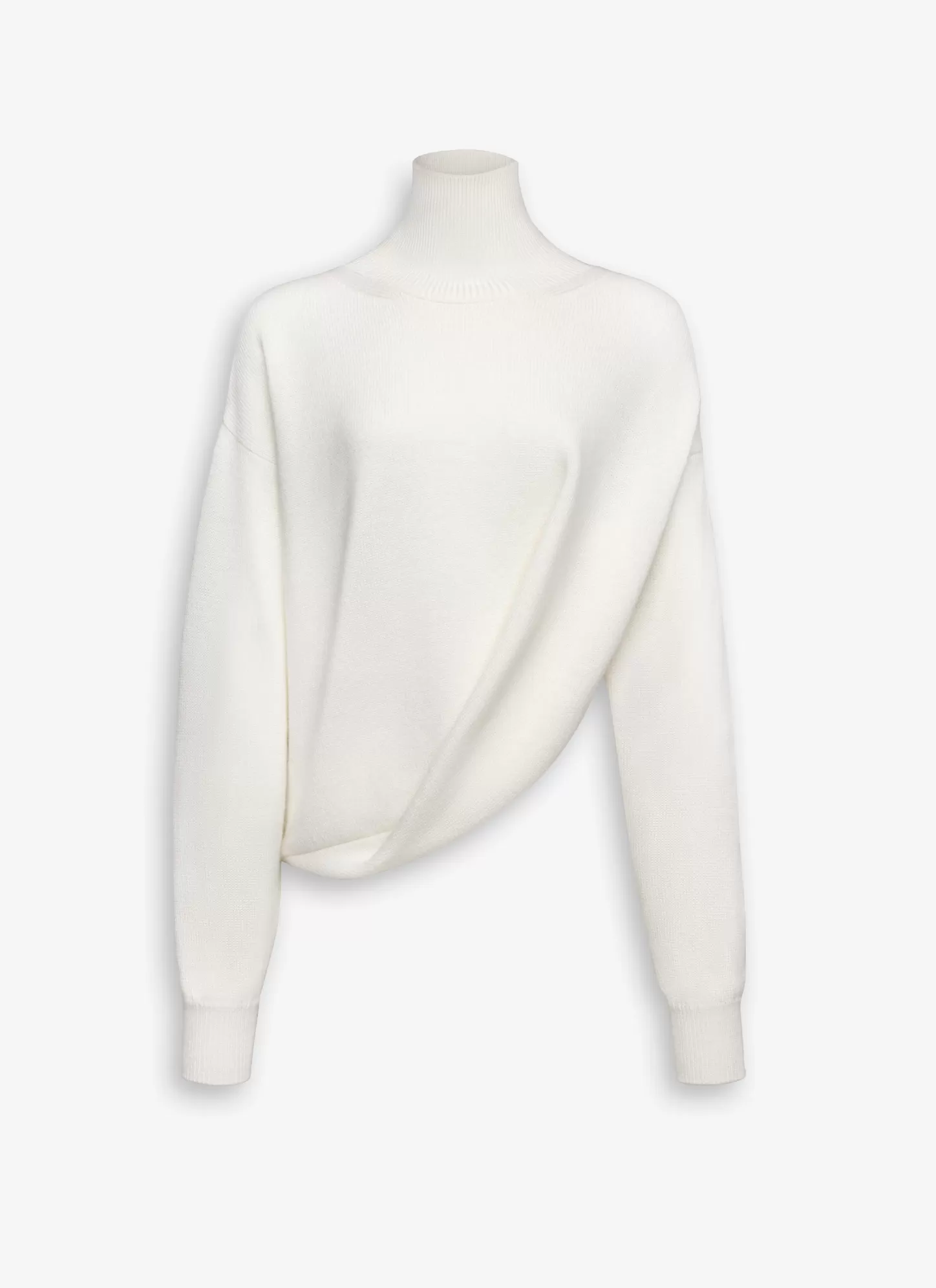 Alaïa ASYMMETRICAL KNIT JUMPER NATURAL WHITE Shop