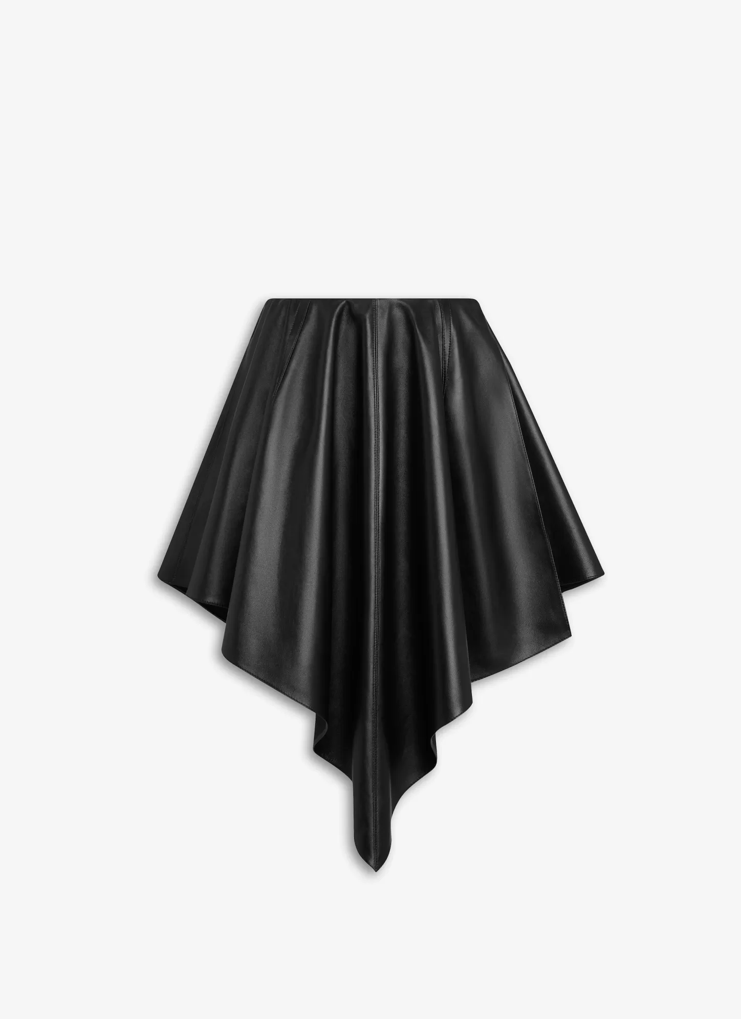 Alaïa ASYMMETRICAL LEATHER SKIRT Black Best