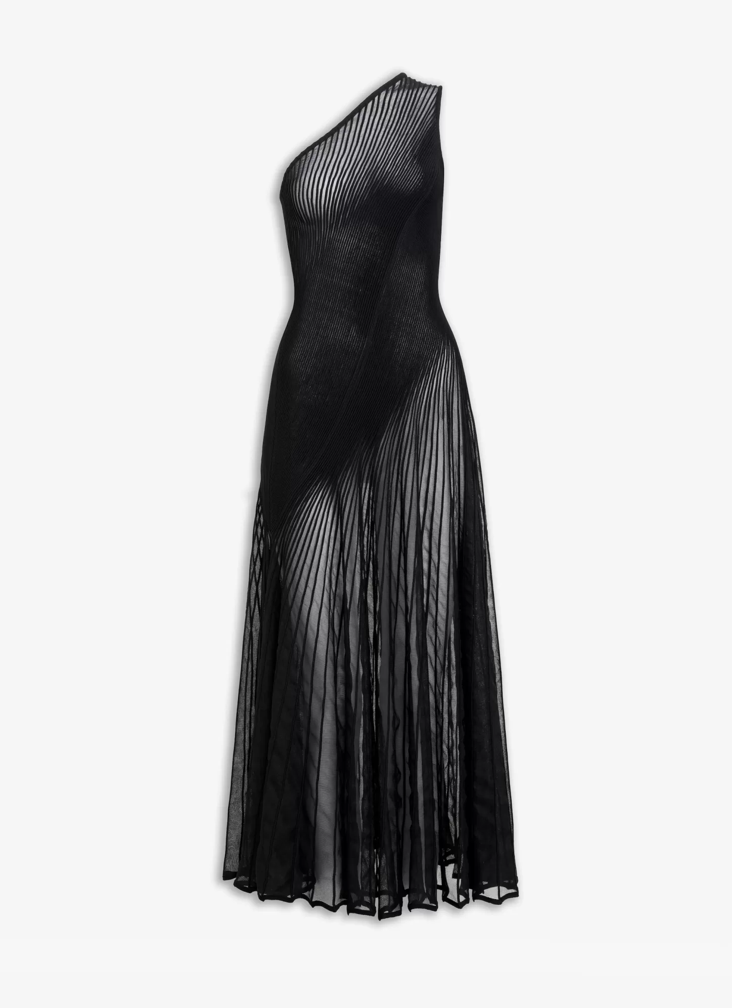 Alaïa ASYMMETRICAL TWISTED DRESS Black Cheap