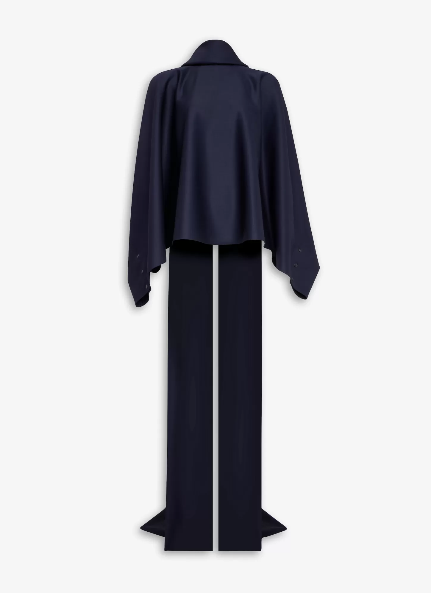 Alaïa BACKLESS SCARF BLOUSE Denim Blue Hot