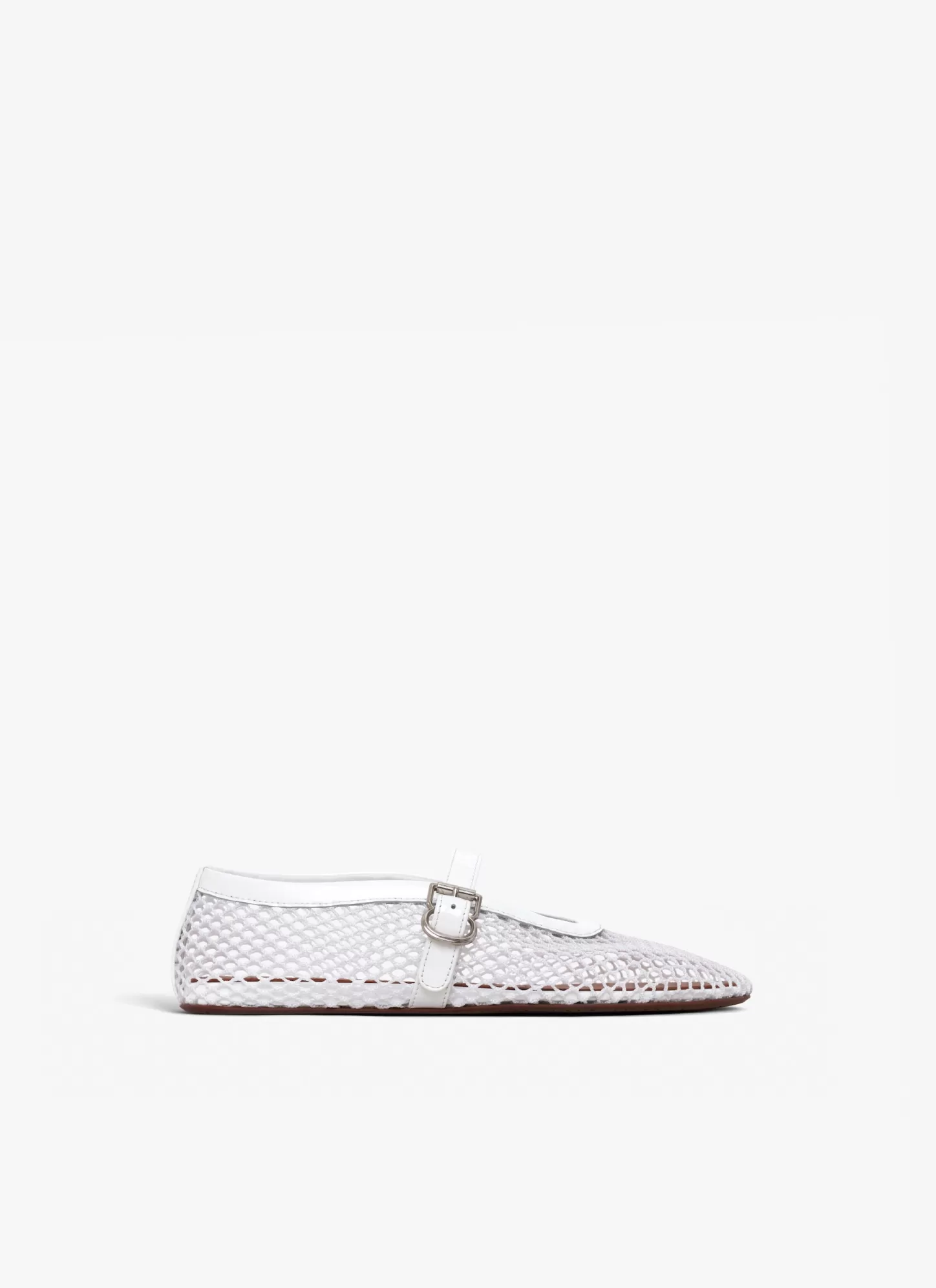 Alaïa BALLET FLATS IN FISHNET White New