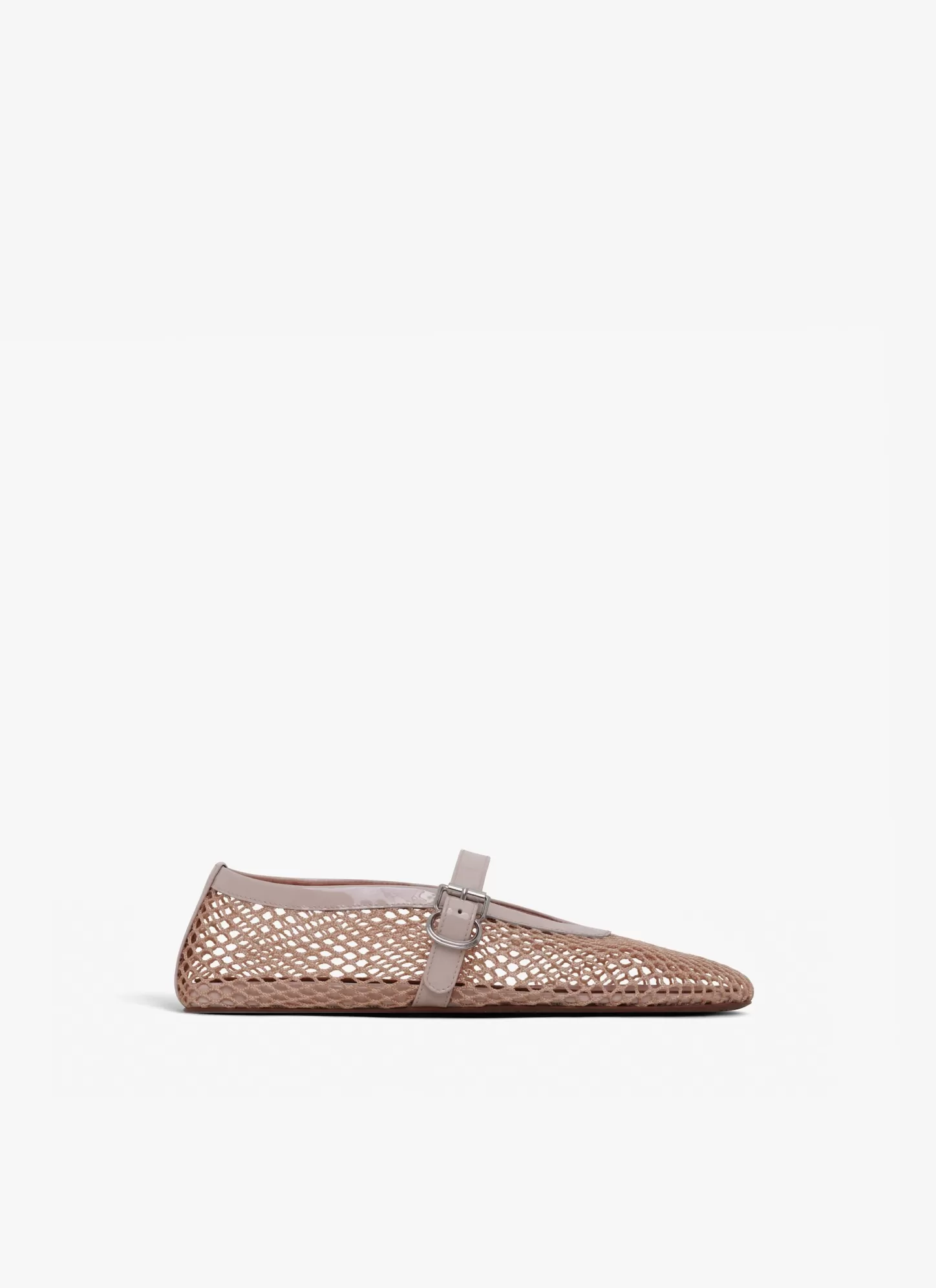 Alaïa BALLET FLATS IN FISHNET Nude Store