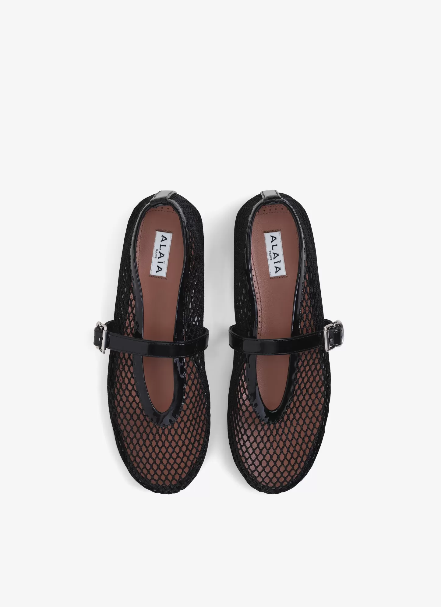 Alaïa BALLET FLATS IN FISHNET Black Fashion