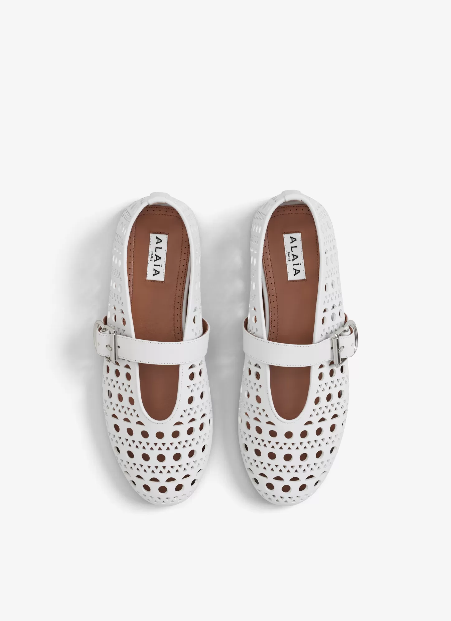 Alaïa BALLET FLATS IN VIENNE LAMBSKIN White Fashion