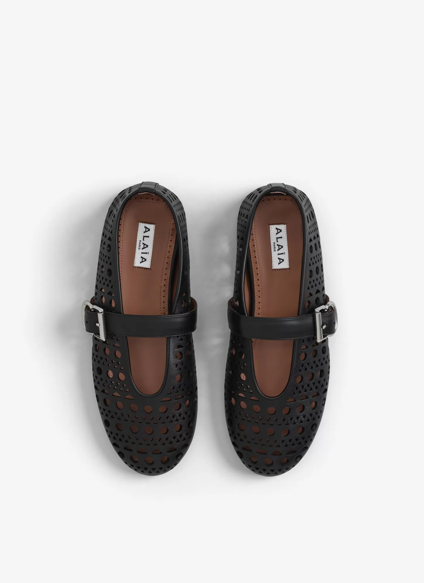 Alaïa BALLET FLATS IN VIENNE LAMBSKIN Black Store