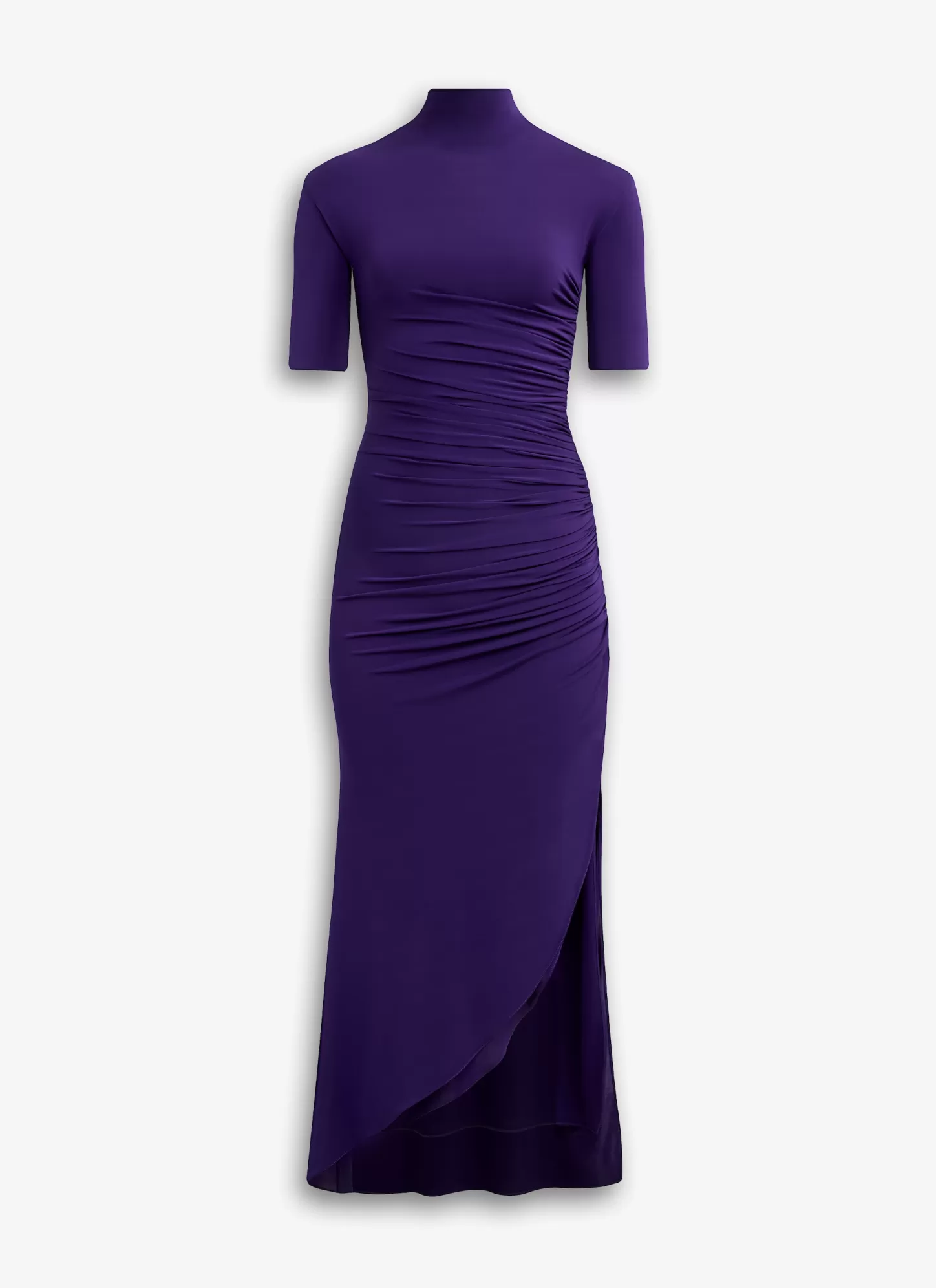 Alaïa BODYCON DRAPED DRESS DARK PURPLE Shop