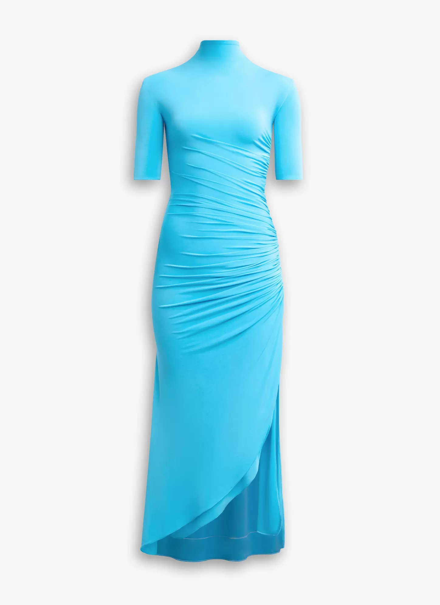 Alaïa BODYCON DRAPED DRESS Blue Store