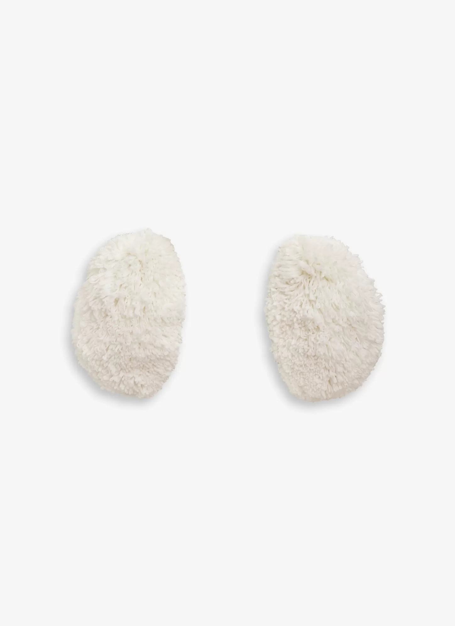 Alaïa BUBBLE CUFFS IN KNITTED FUR NATURAL WHITE New