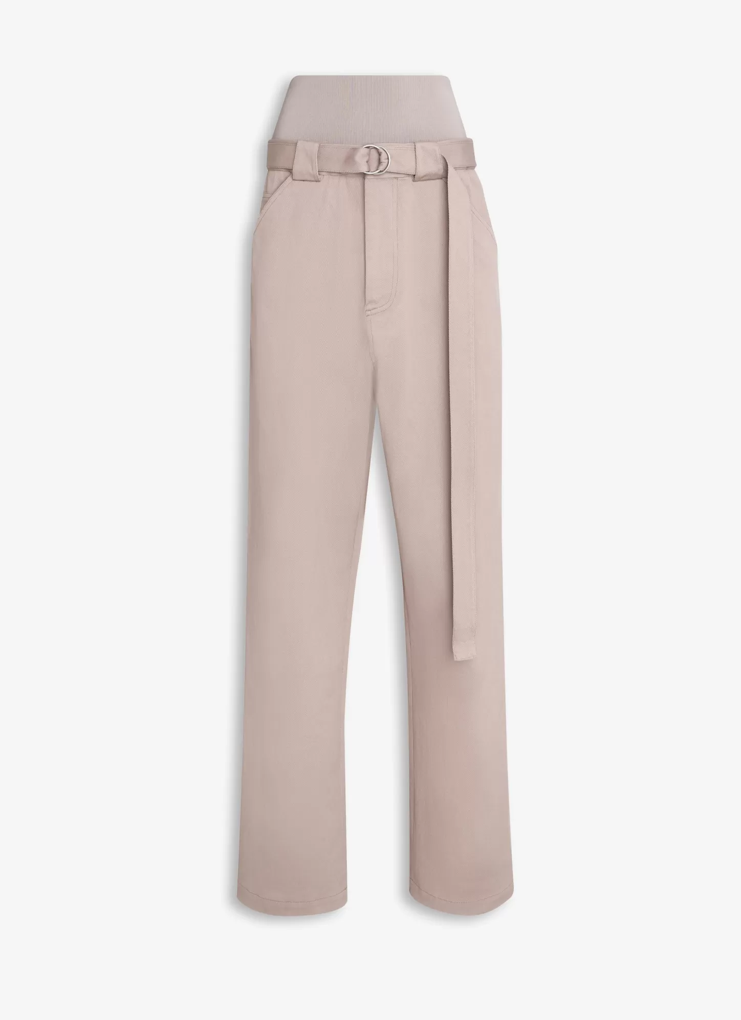 Alaïa CARGO TROUSERS WITH KNIT BAND TAN New