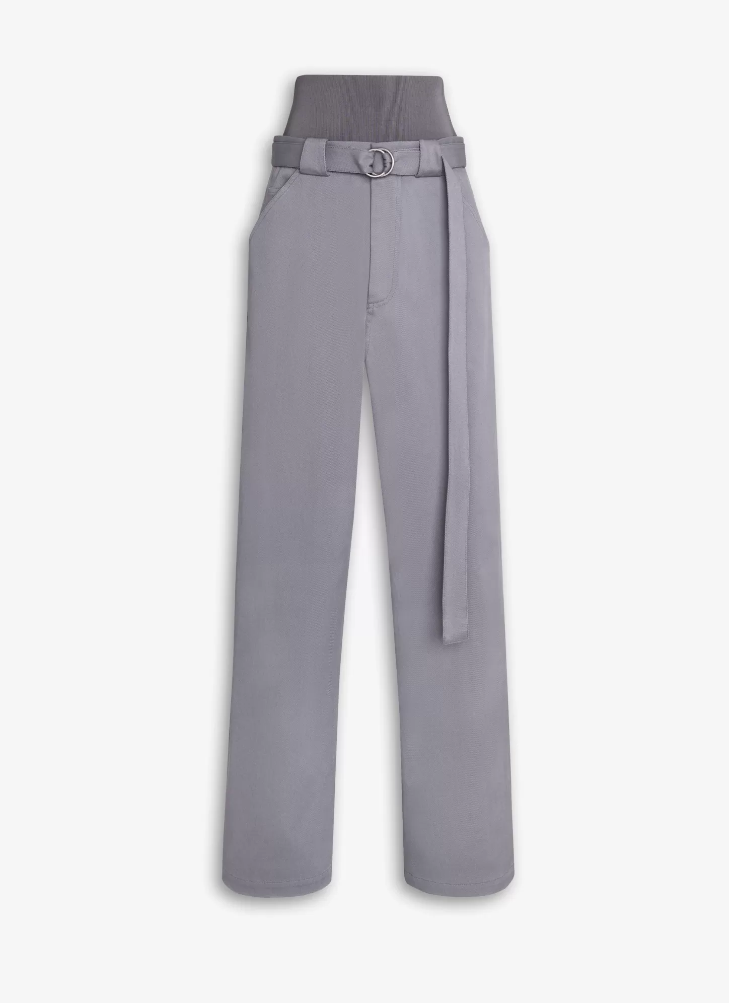 Alaïa CARGO TROUSERS WITH KNIT BAND Steel Fashion