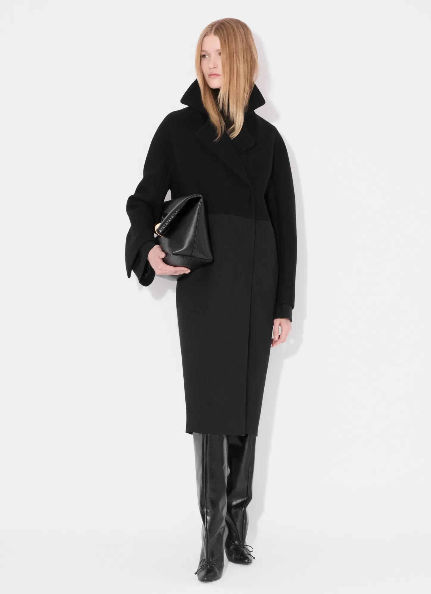 Alaïa COLLAR COAT Black Best Sale