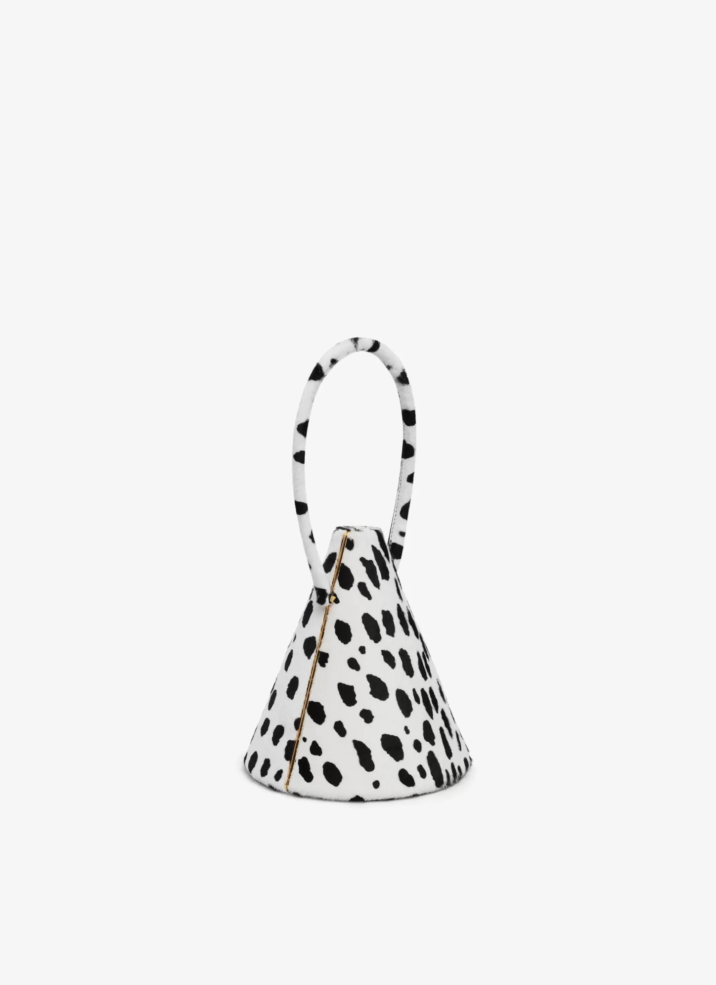 Alaïa CONE MINAUDIERE IN PONY DOTS HAIRCALF White/Black Sale