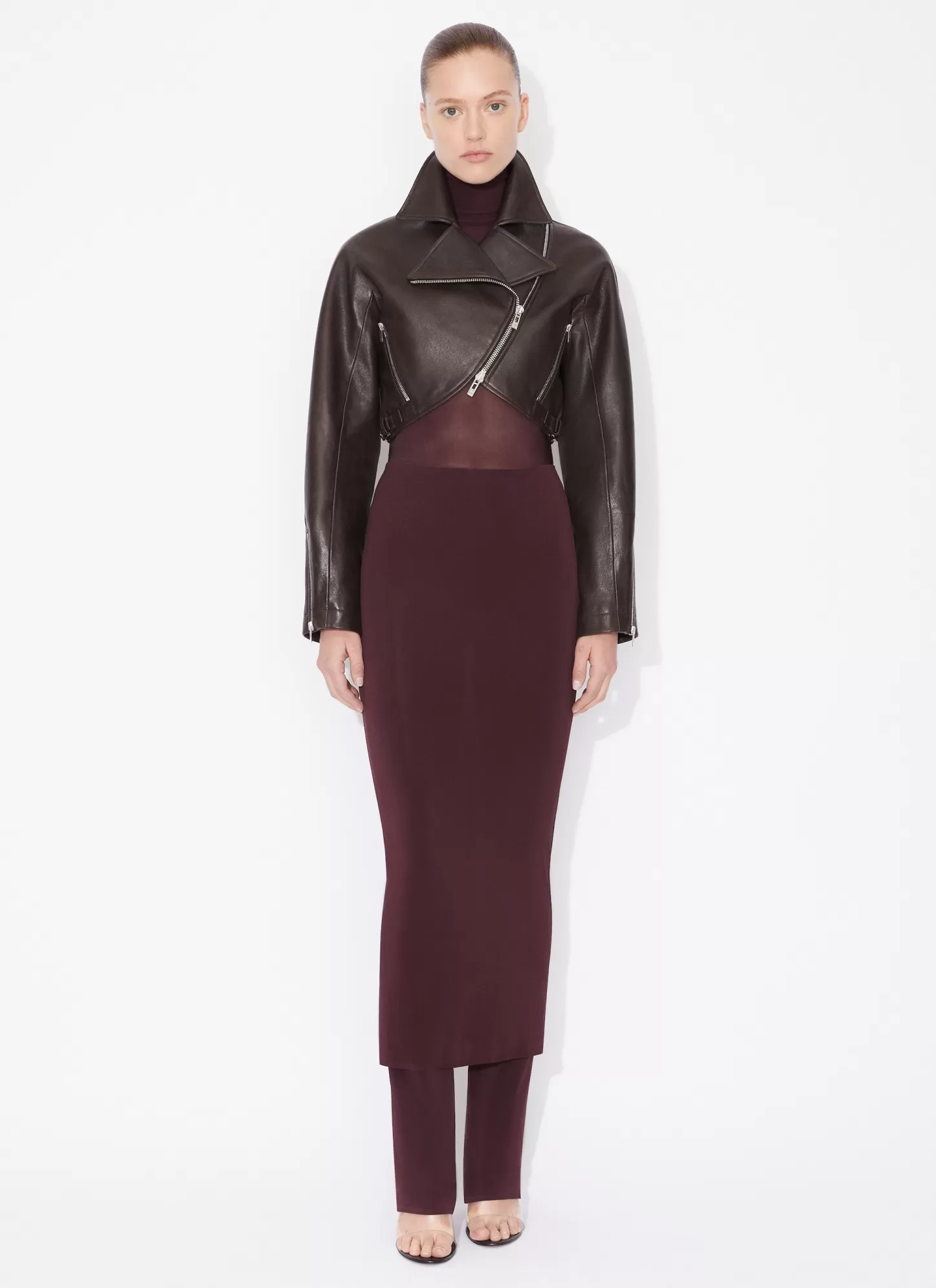 Alaïa CROPPED BIKER JACKET Black Flash Sale