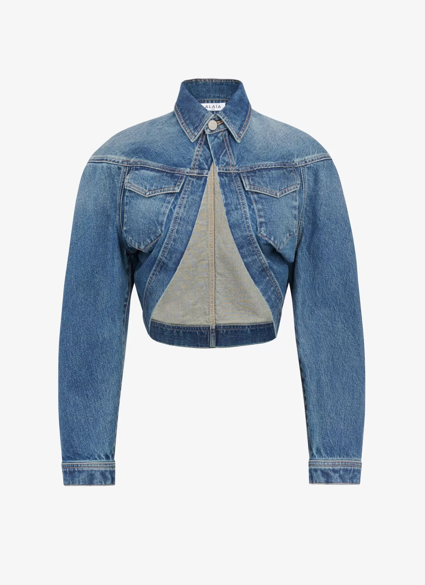 Alaïa Denim Cardi-jacket Blue Cheap