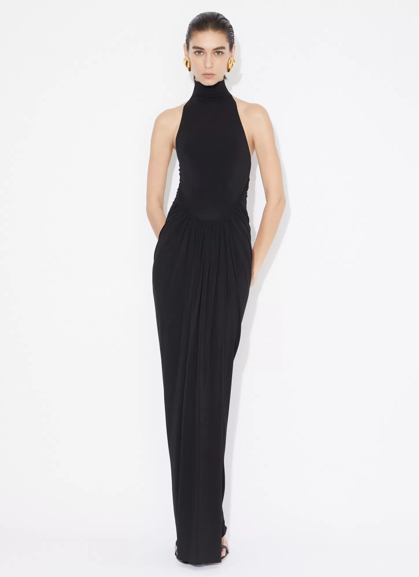 Alaïa DRAPED DRESS Black Sale