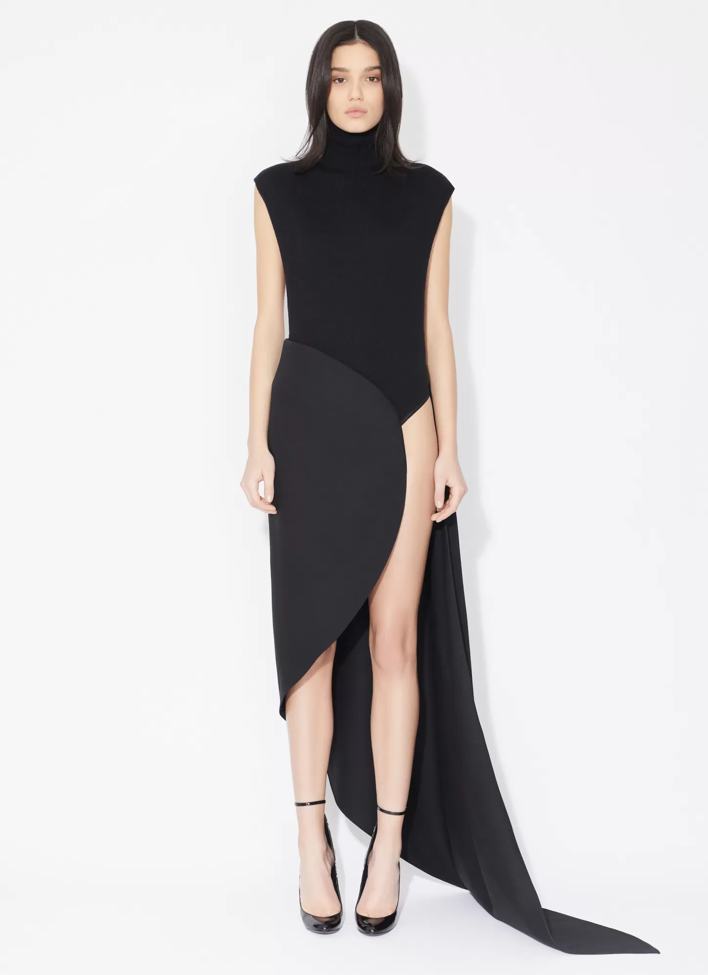 Alaïa FLUID SPIRAL SKIRT Black New