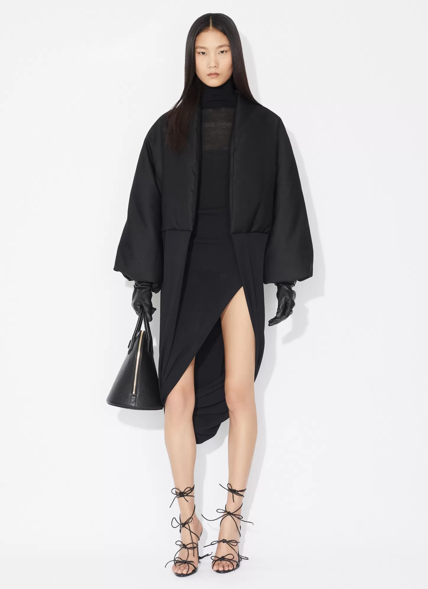 Alaïa FOLDED COAT Black Shop