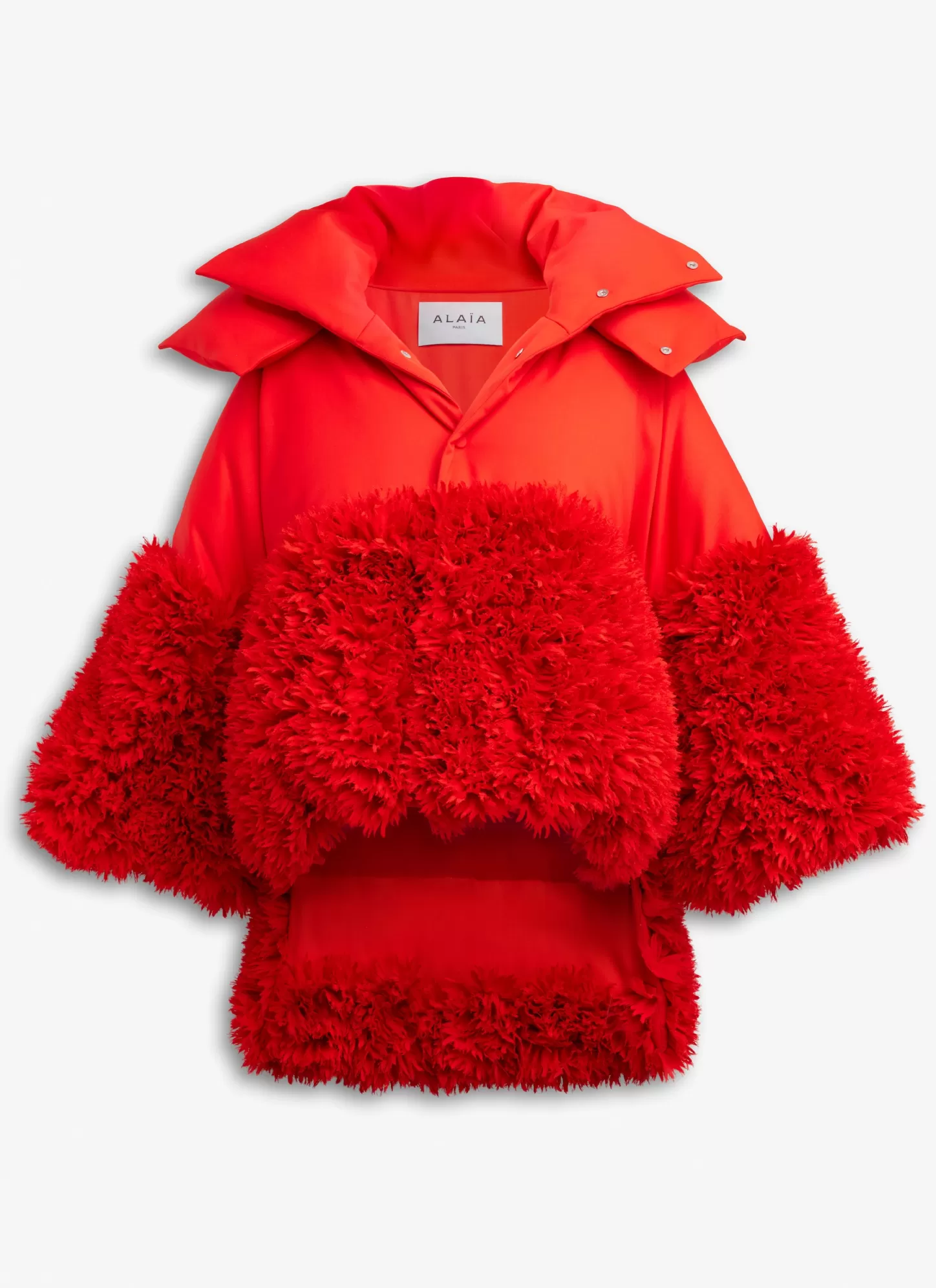Alaïa FRILL PUFFER Red Clearance