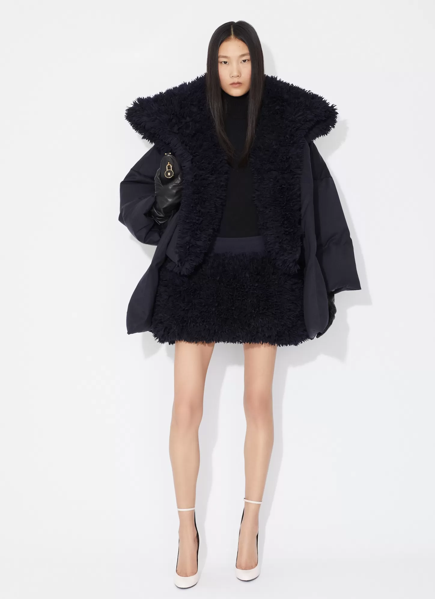 Alaïa FRILL PUFFER Blue Jeans Shop