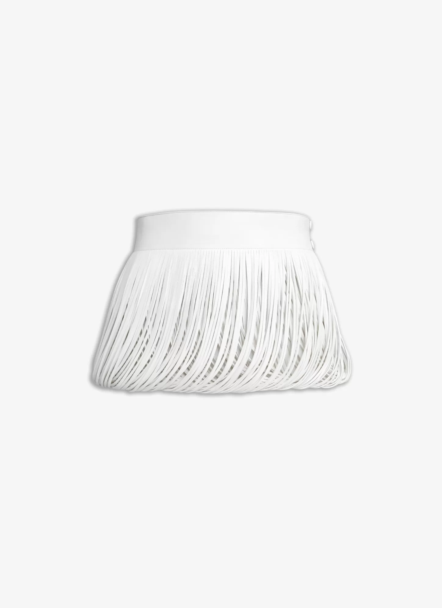 Alaïa FRINGED LEATHER BELT Pearl White Outlet