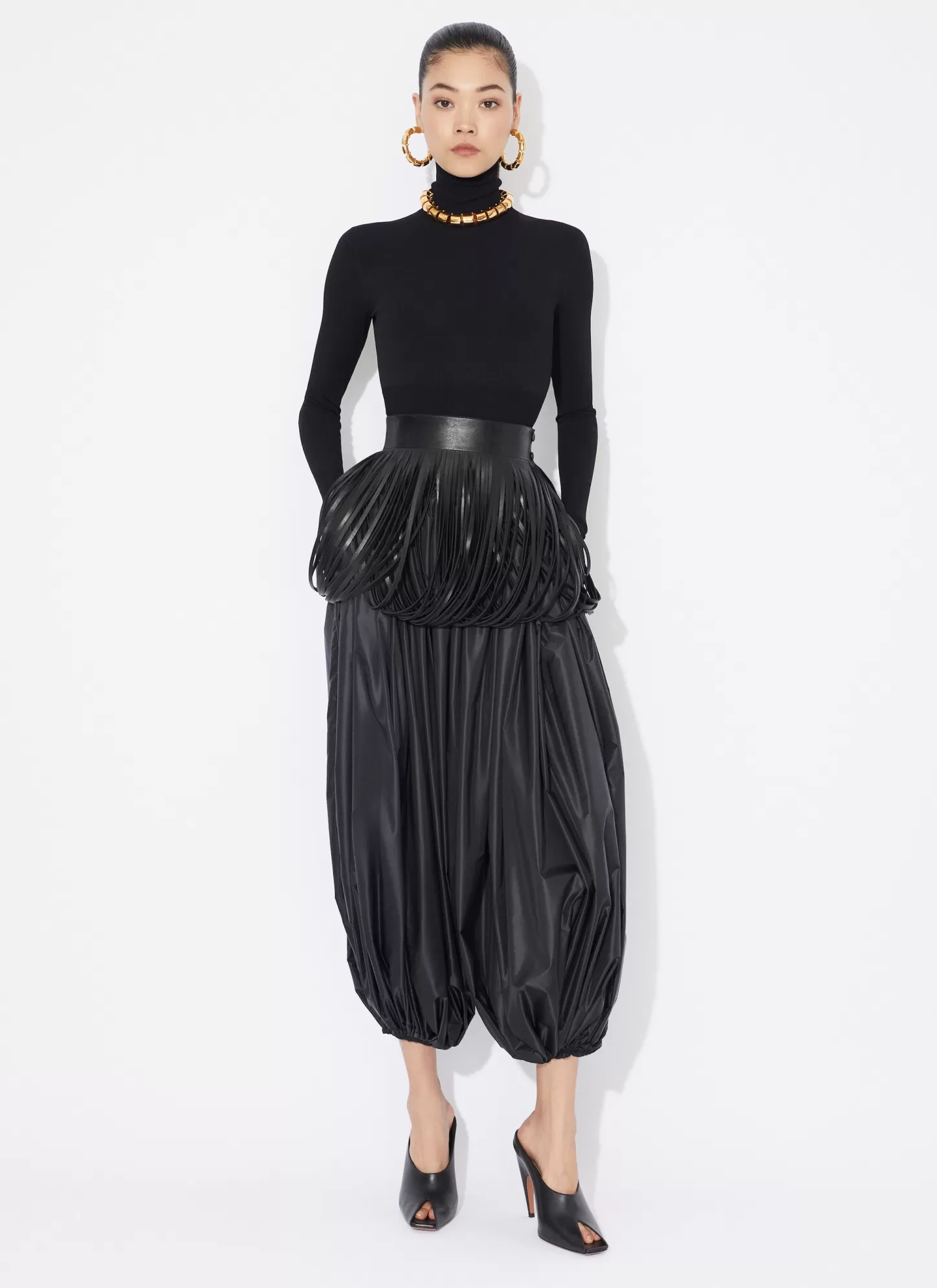 Alaïa FRINGED LEATHER BELT Black Hot
