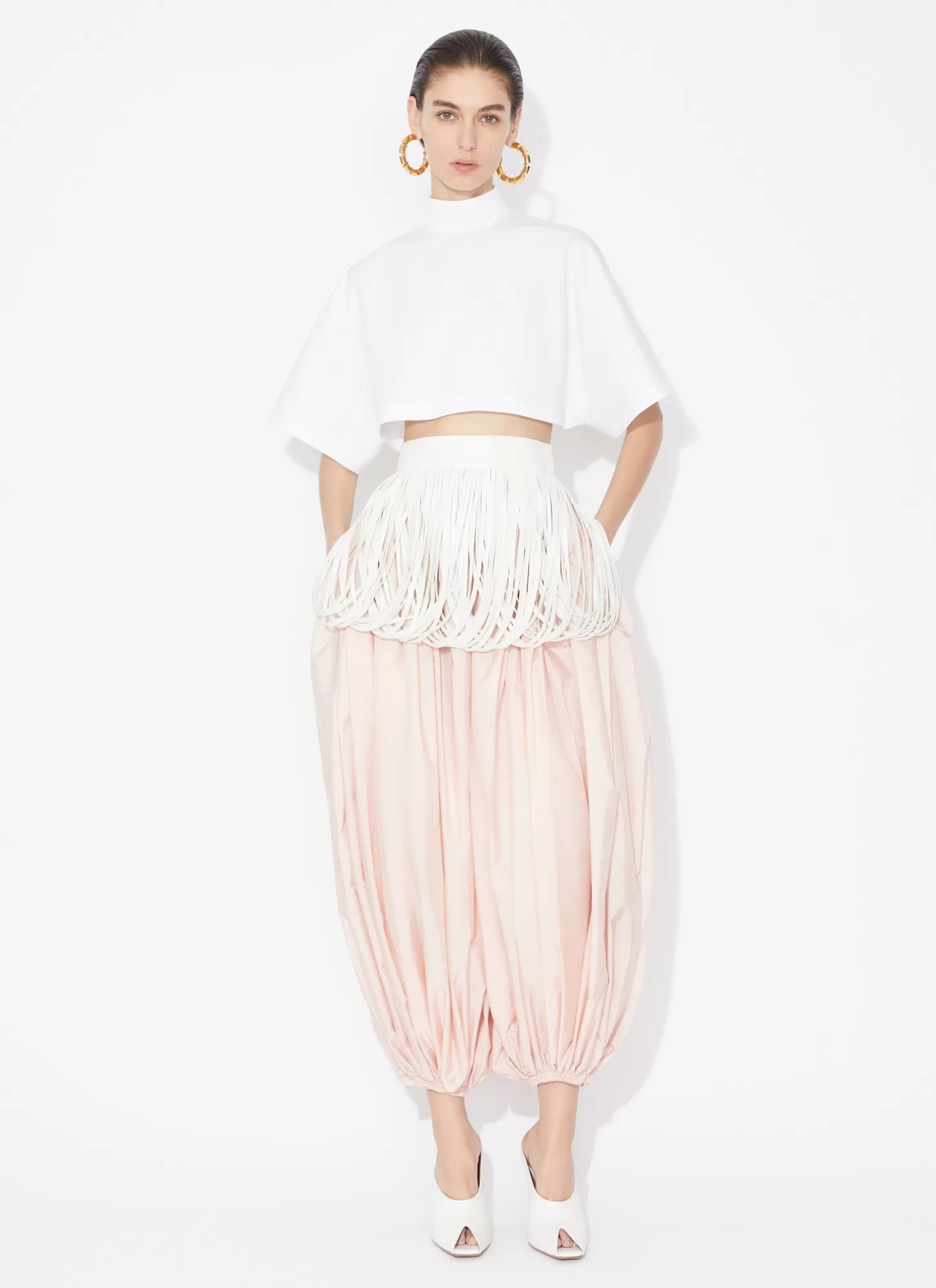 Alaïa FRINGED LEATHER BELT White Flash Sale