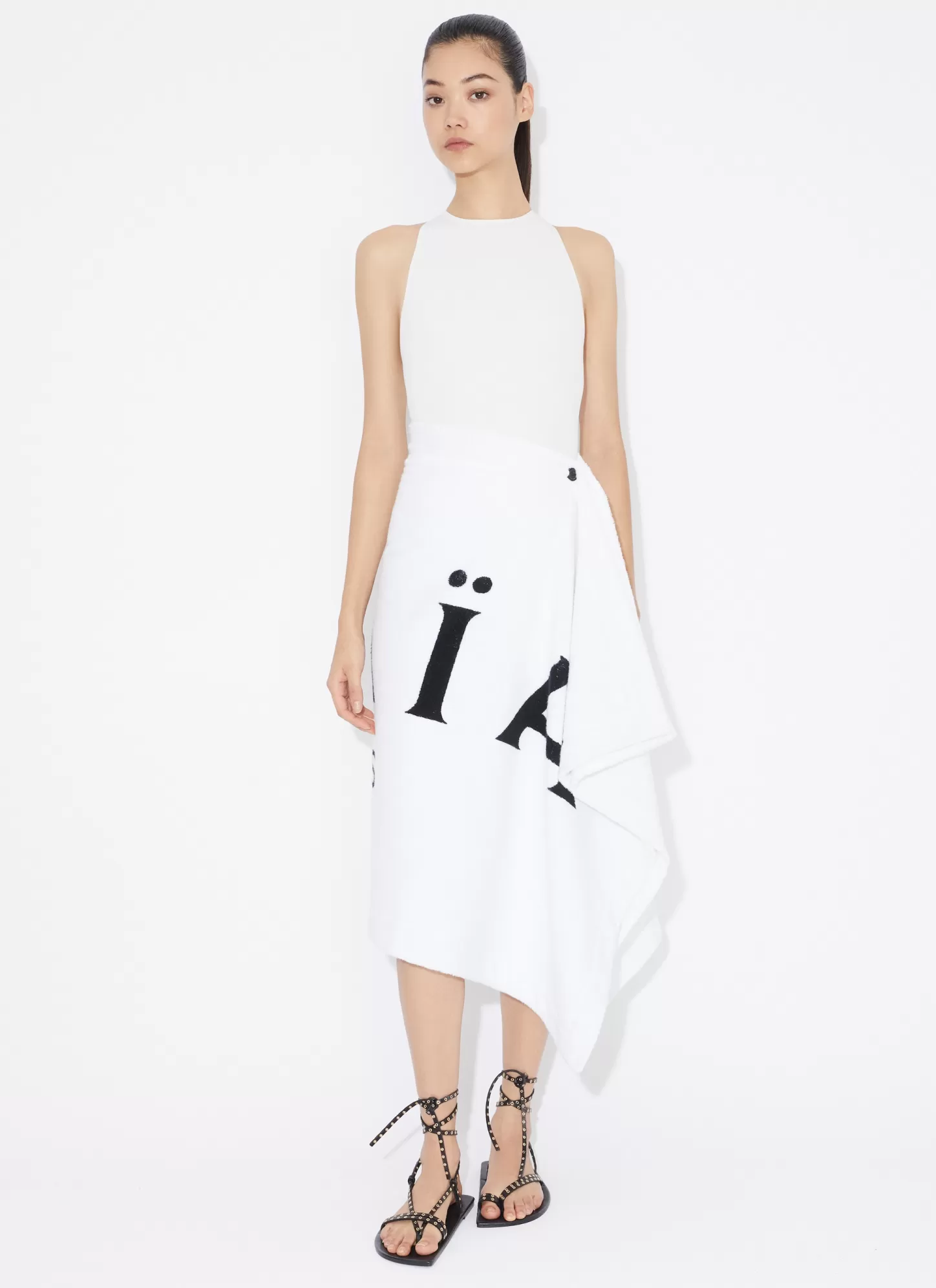 Alaïa HALTERNECK ALAIA SWIMSUIT IN JERSEY White Discount
