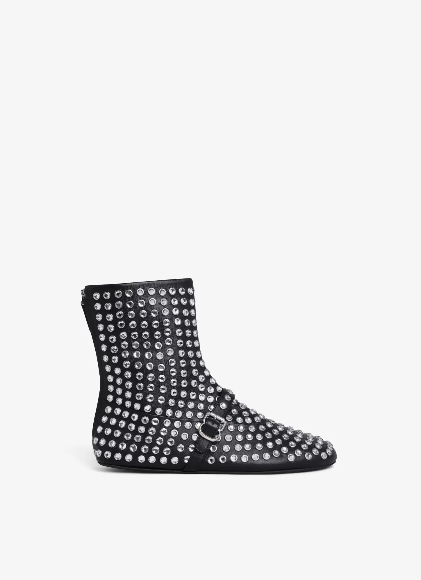 Alaïa HIGH BALLET FLATS IN STRASS LAMBSKIN Black Store
