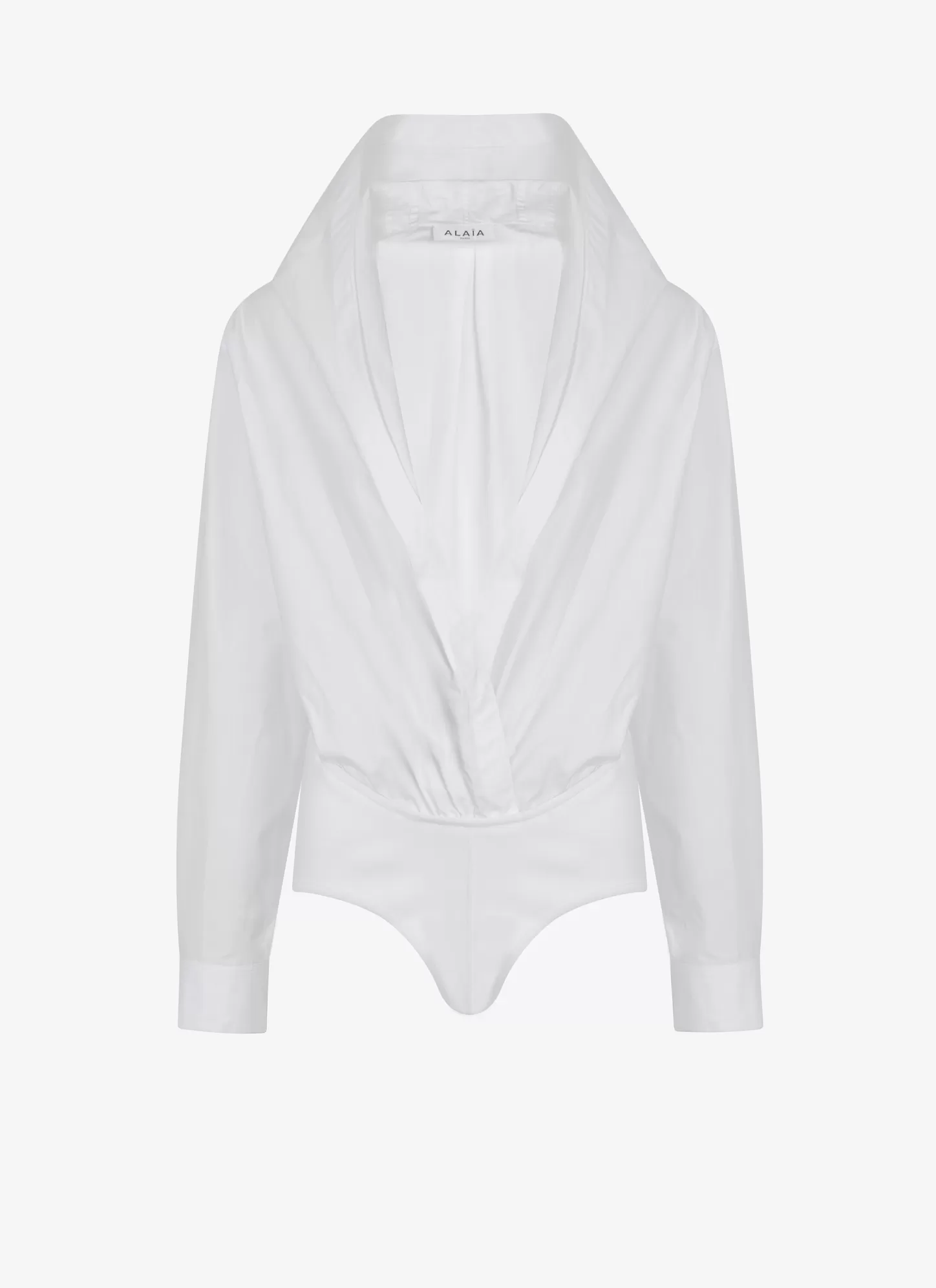 Alaïa HOODED BODY SHIRT IN COTTON POPLIN White Cheap