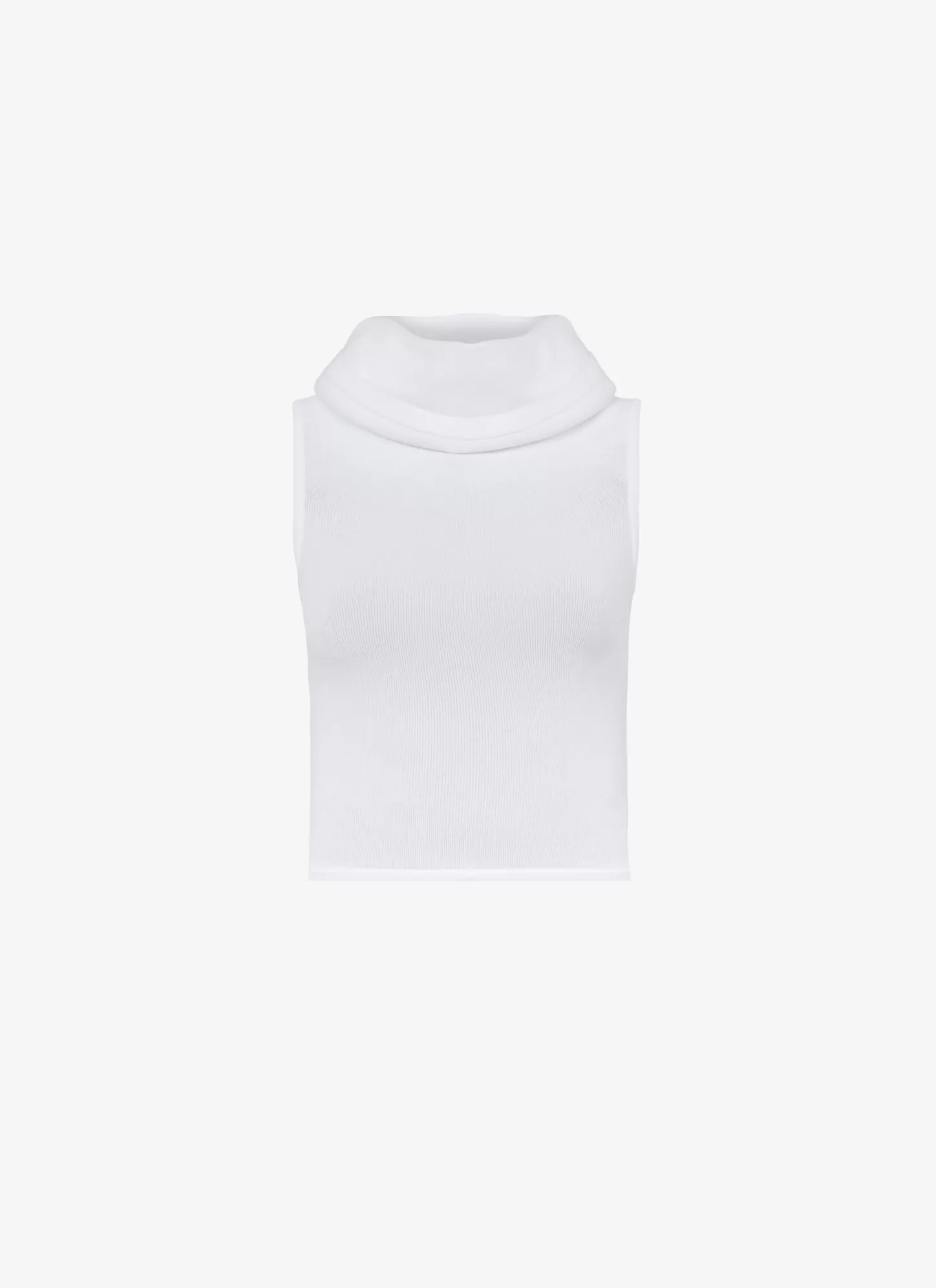 Alaïa HOODED KNIT CROP TOP White Best Sale
