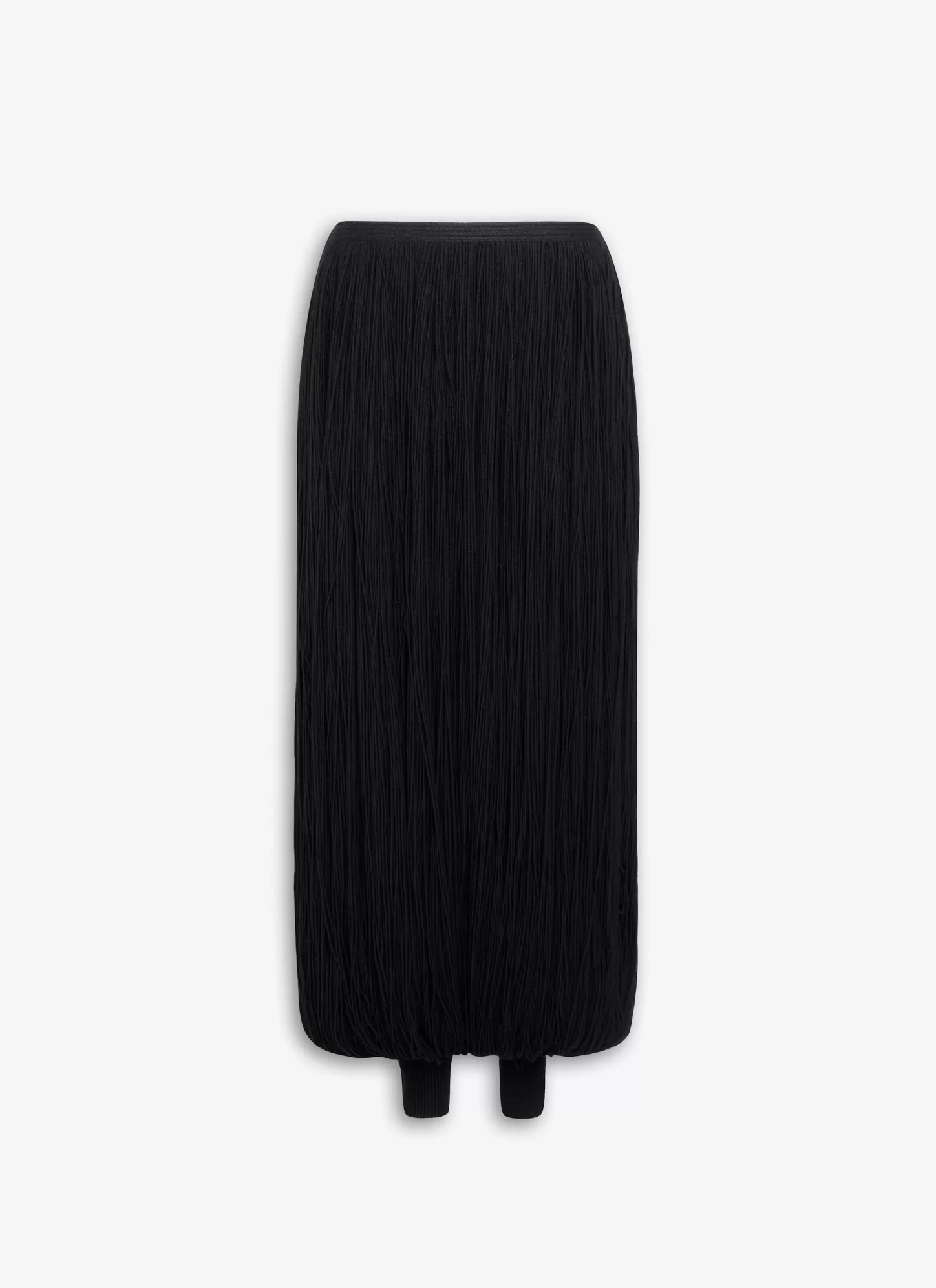 Alaïa KNITTED FRINGE ROUND PANTS Black Outlet