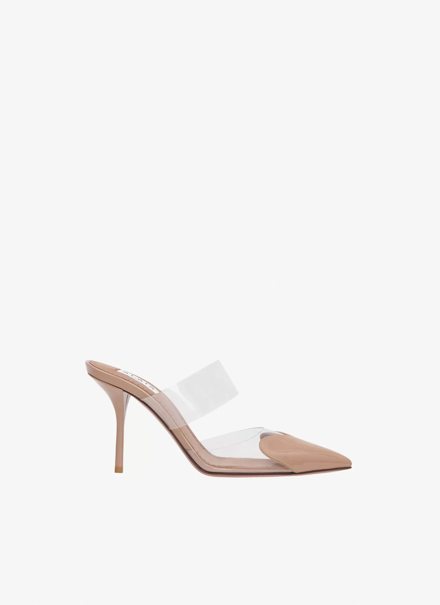 Alaïa LE COEUR MULES IN PATENT CALFSKIN Beige Shop
