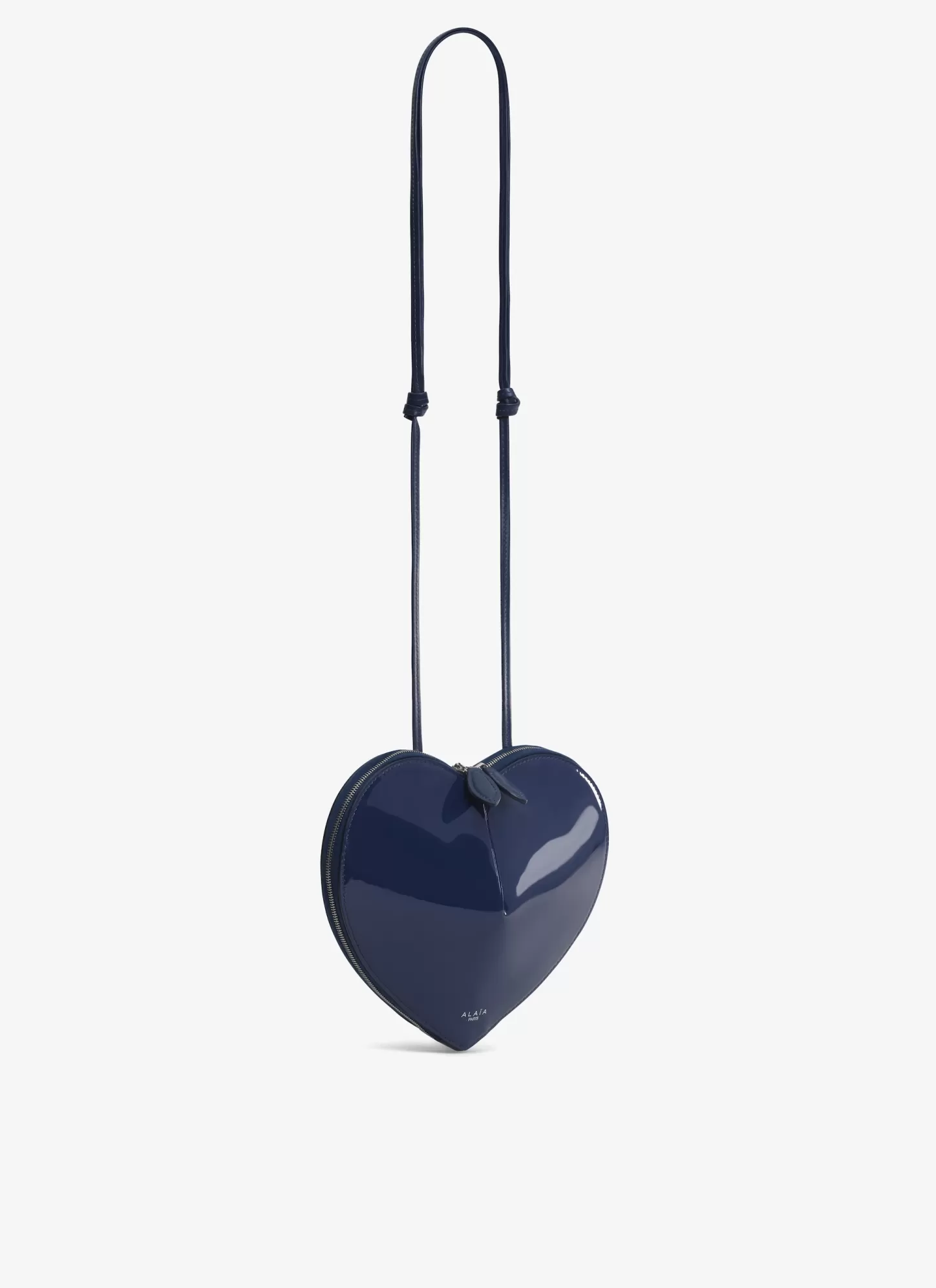 Alaïa LE CŒUR BAG IN PATENT LEATHER Dark Blue Clearance