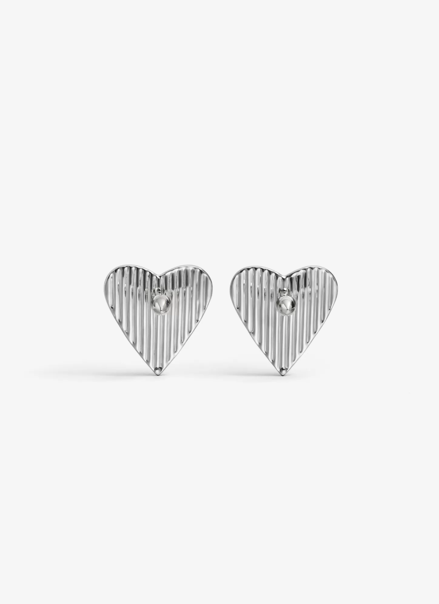 Alaïa LE CŒUR BOMBÉ EARRINGS Silver Discount