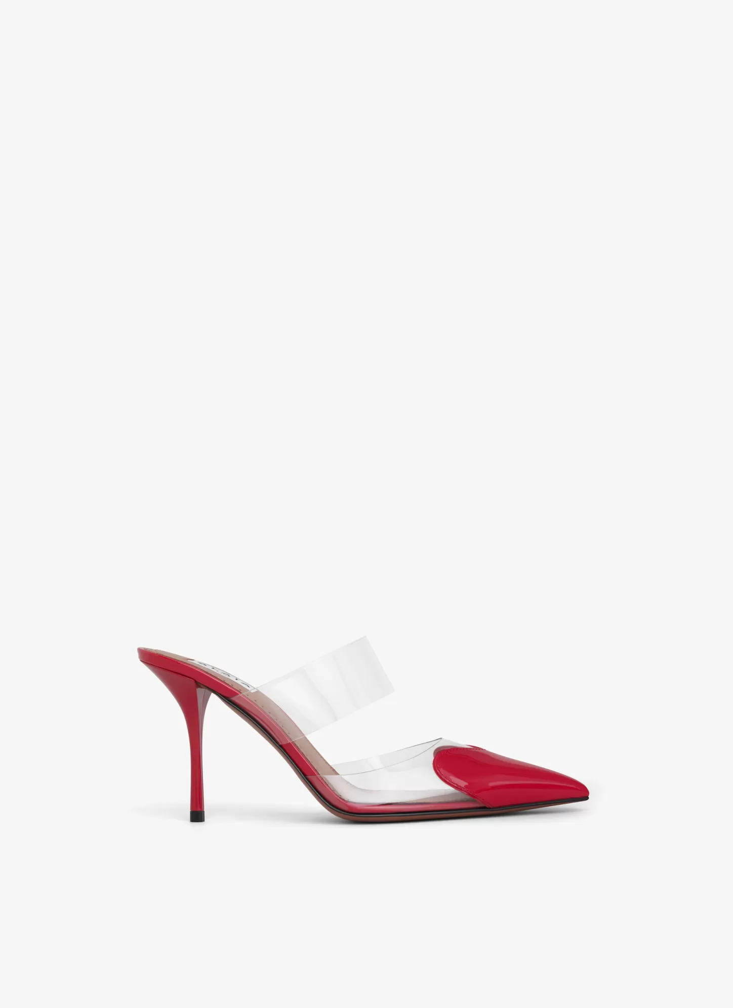 Alaïa LE CŒUR MULES IN PATENT CALFSKIN Lacquer Red Flash Sale