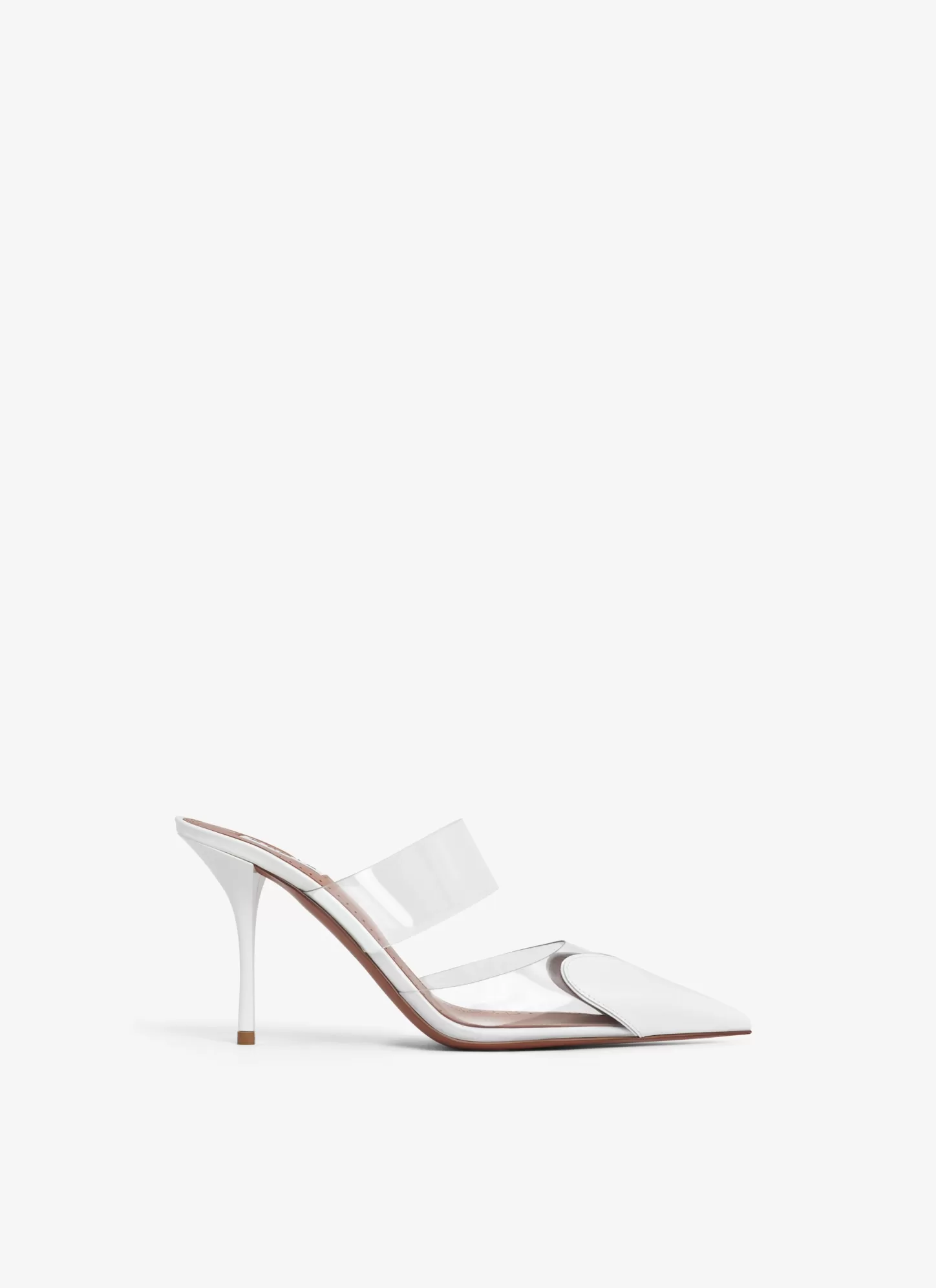 Alaïa LE CŒUR MULES IN PATENT CALFSKIN Optic White Cheap
