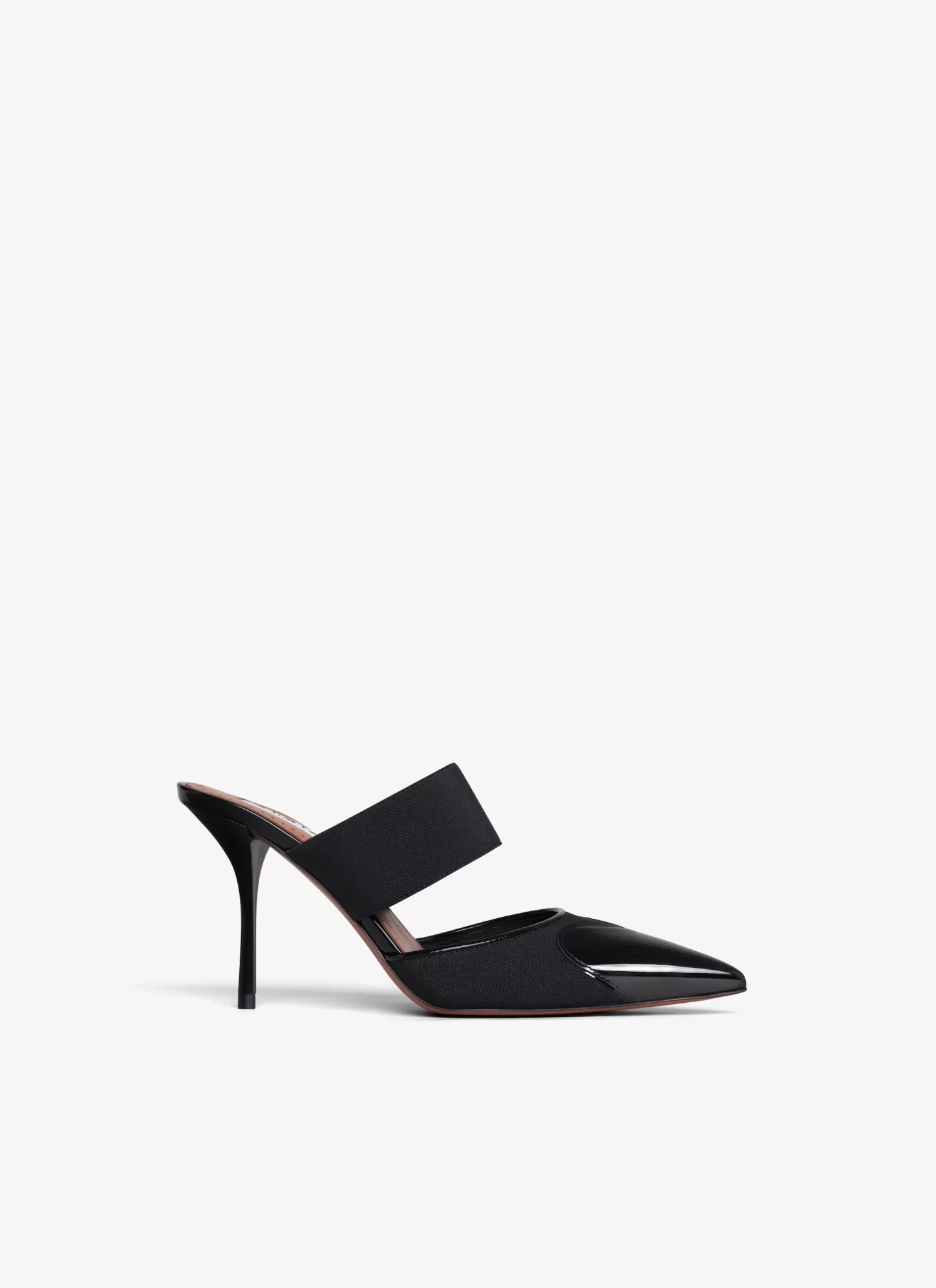 Alaïa LE CŒUR MULES IN PATENT CALFSKIN Black Clearance