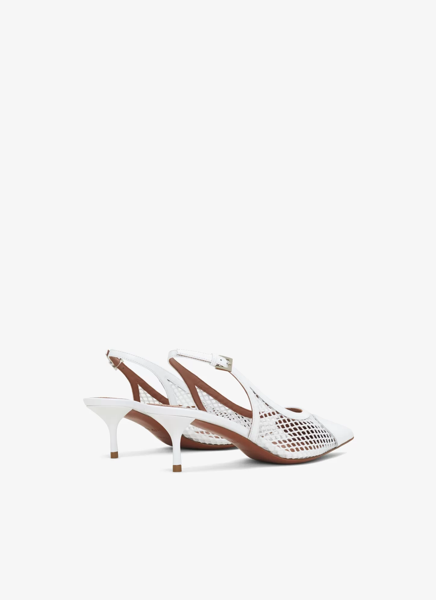 Alaïa LE CŒUR SLINGBACKS IN FISHNET White Fashion
