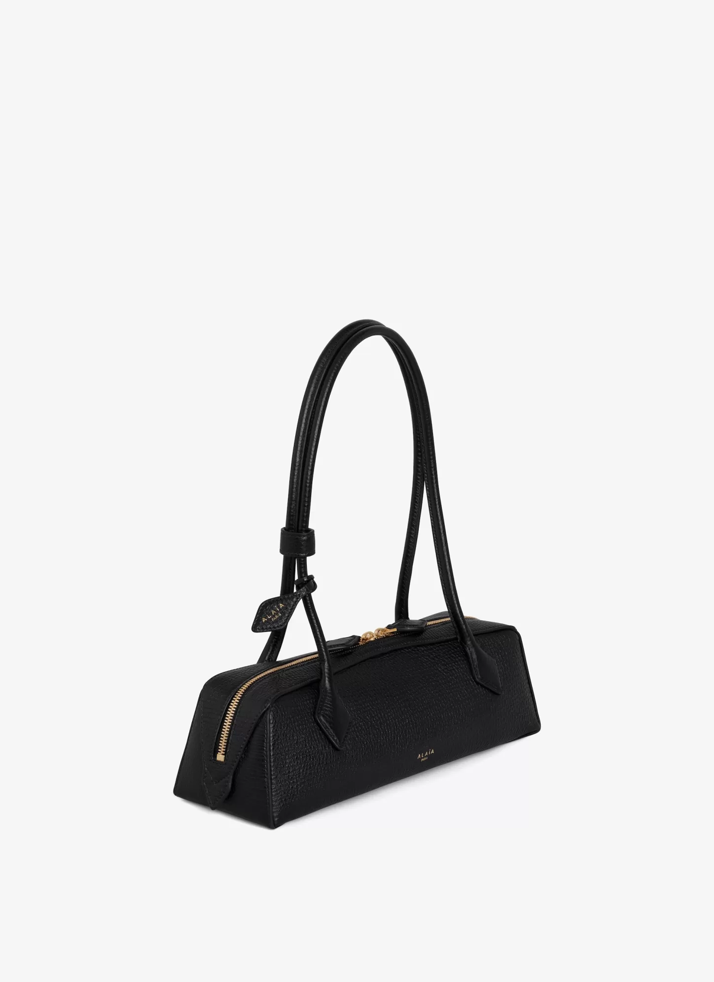Alaïa LE TECKEL MEDIUM BAG IN GRAINED CALFSKIN Black Best Sale