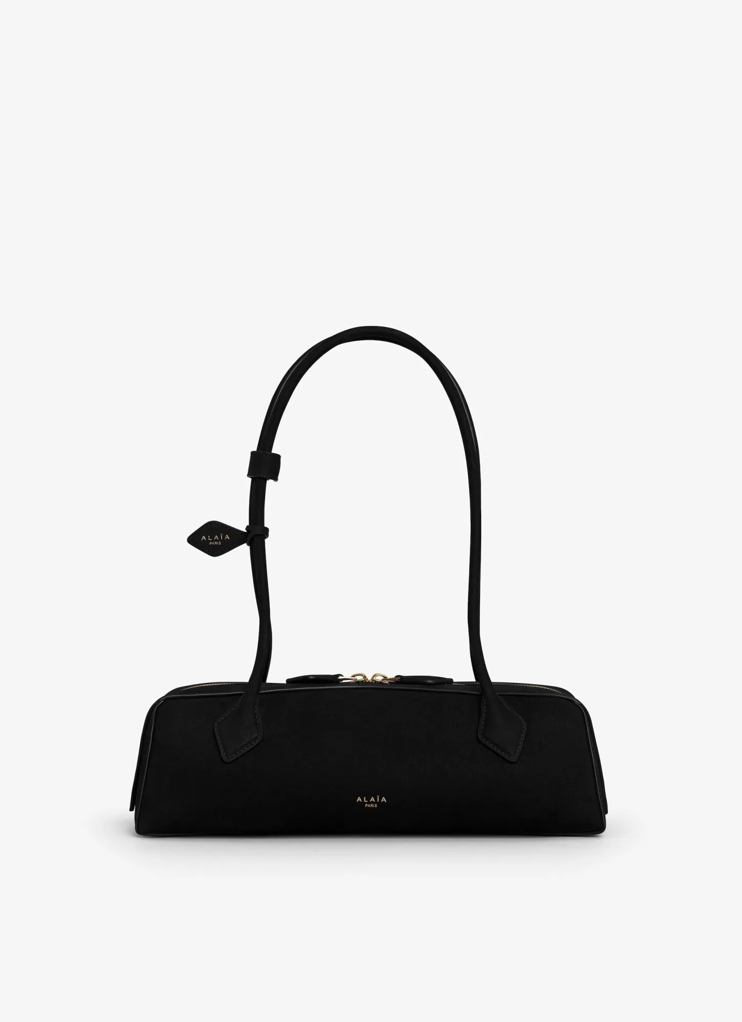 Alaïa LE TECKEL MEDIUM BAG IN NUBUK CALFSKIN Black/Gold Outlet