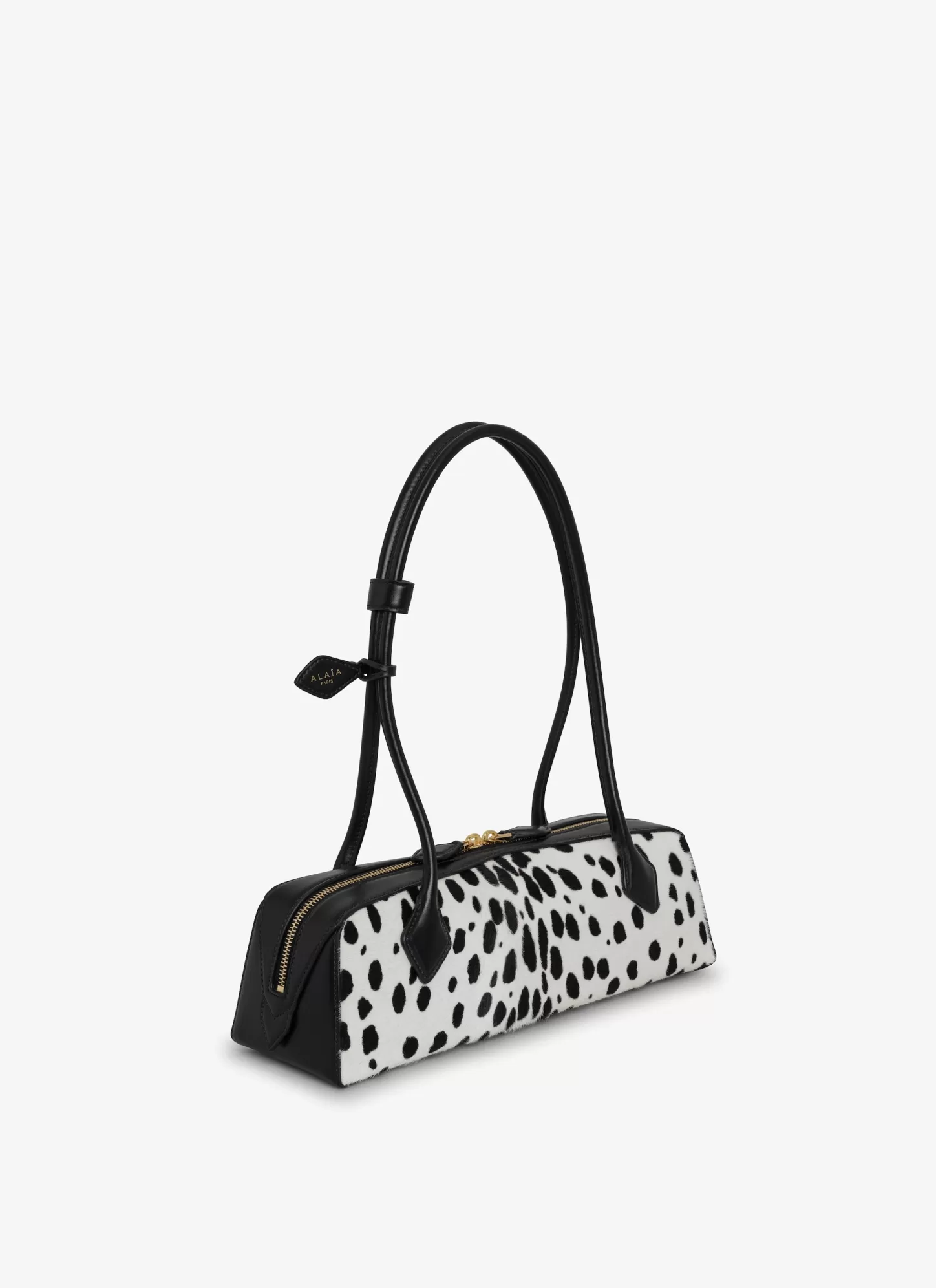 Alaïa LE TECKEL MEDIUM BAG IN PONY DOTS White/Black Online