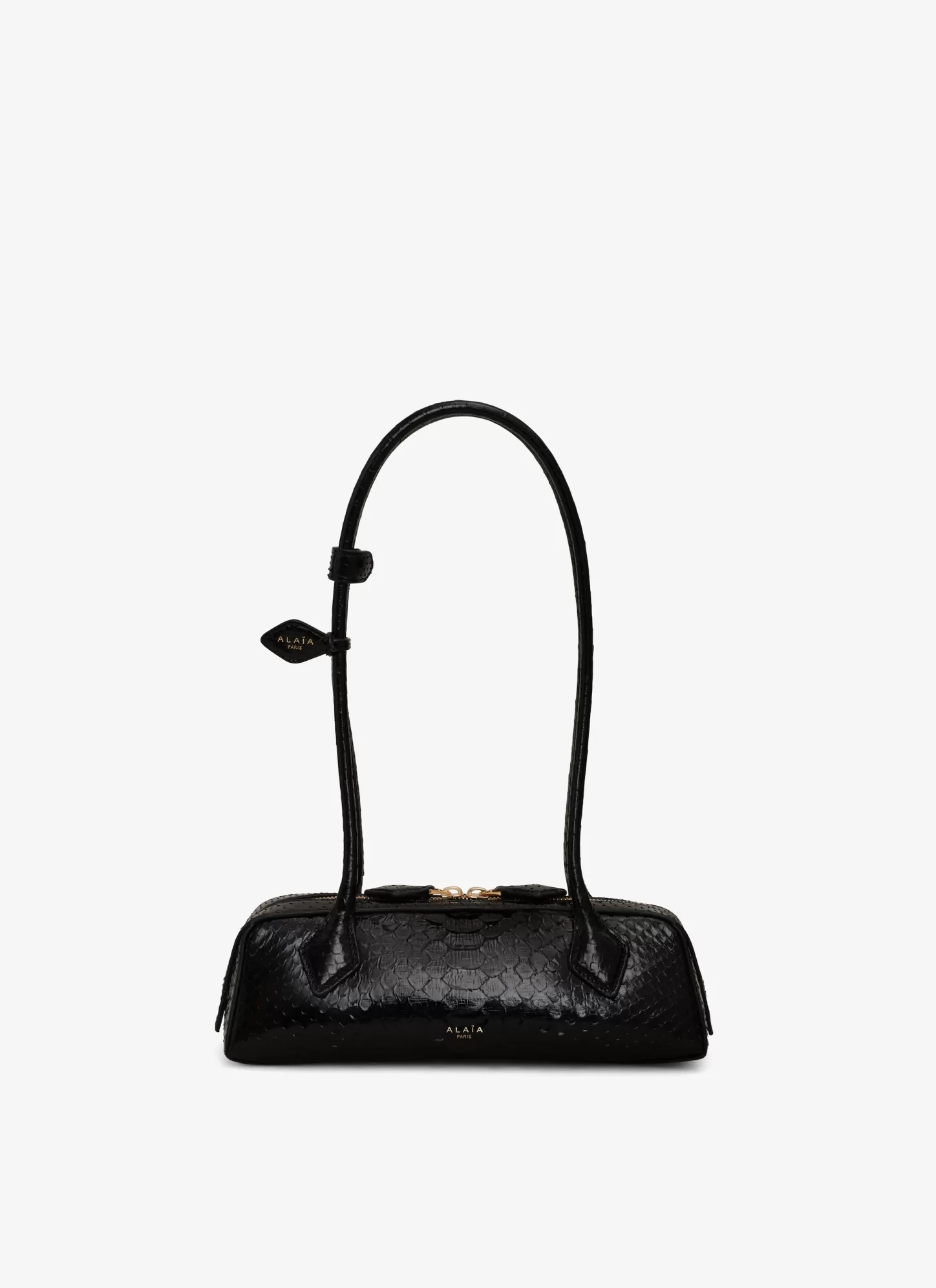 Alaïa LE TECKEL SMALL BAG IN PYTHON Black Shop