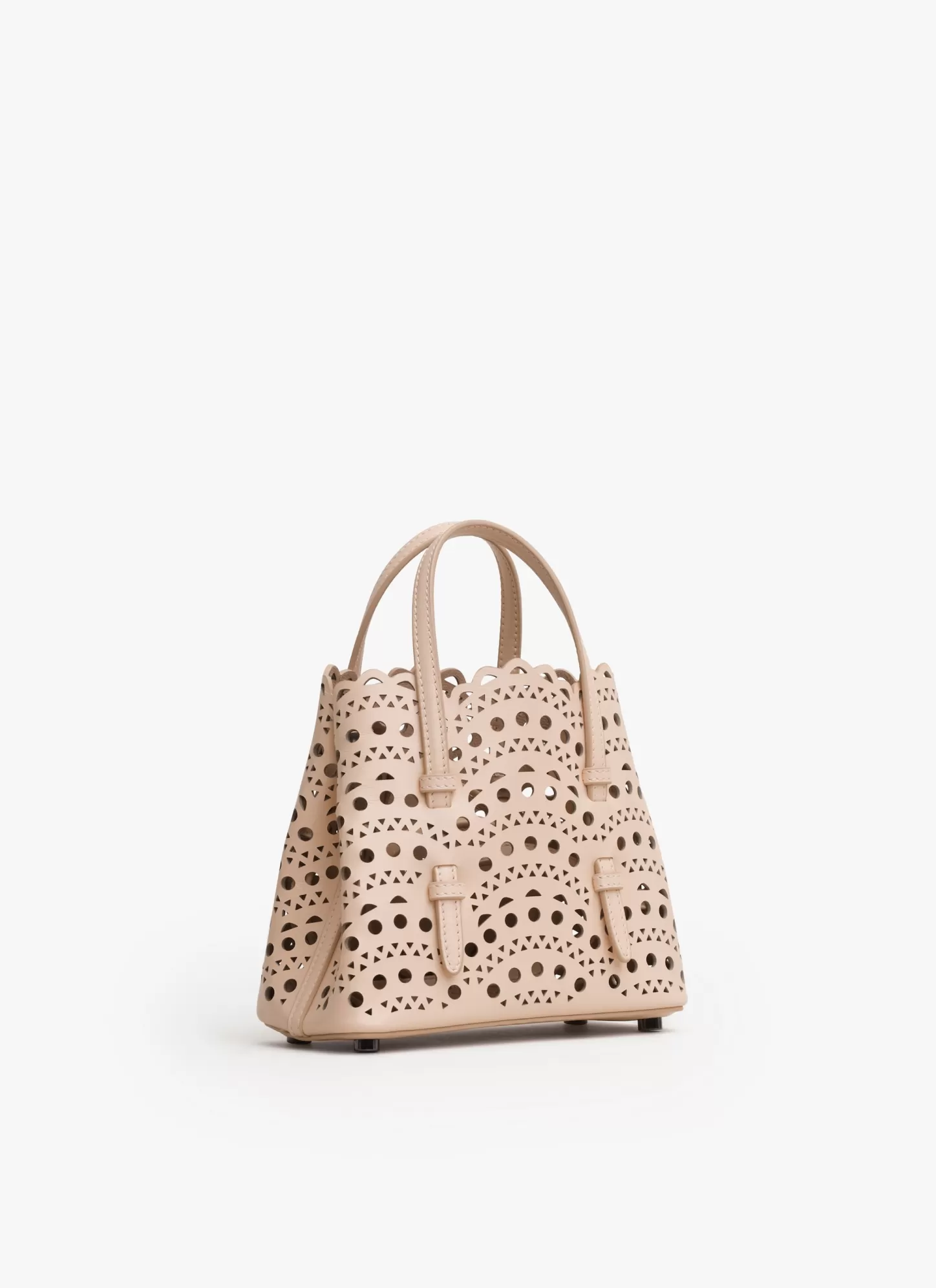 Alaïa MINA 16 BAG IN VIENNE WAVE CALFSKIN Nude Fashion