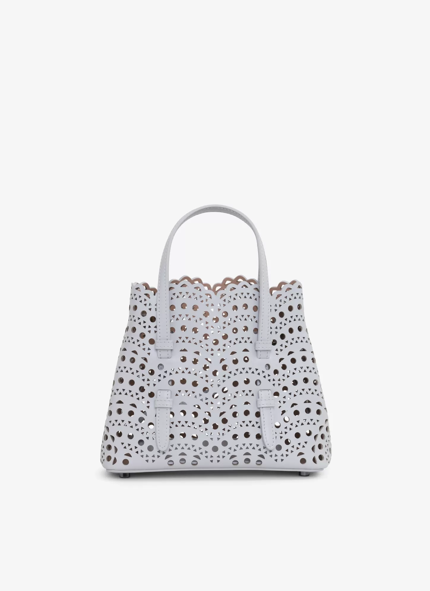 Alaïa MINA 20 BAG IN VIENNE WAVE CALFSKIN Pearl Cheap