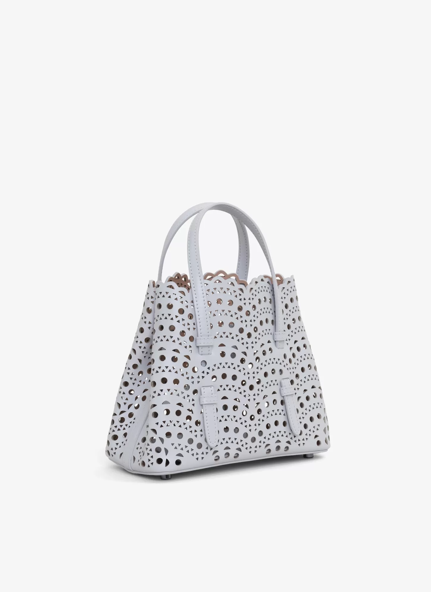 Alaïa MINA 20 BAG IN VIENNE WAVE CALFSKIN Pearl Cheap