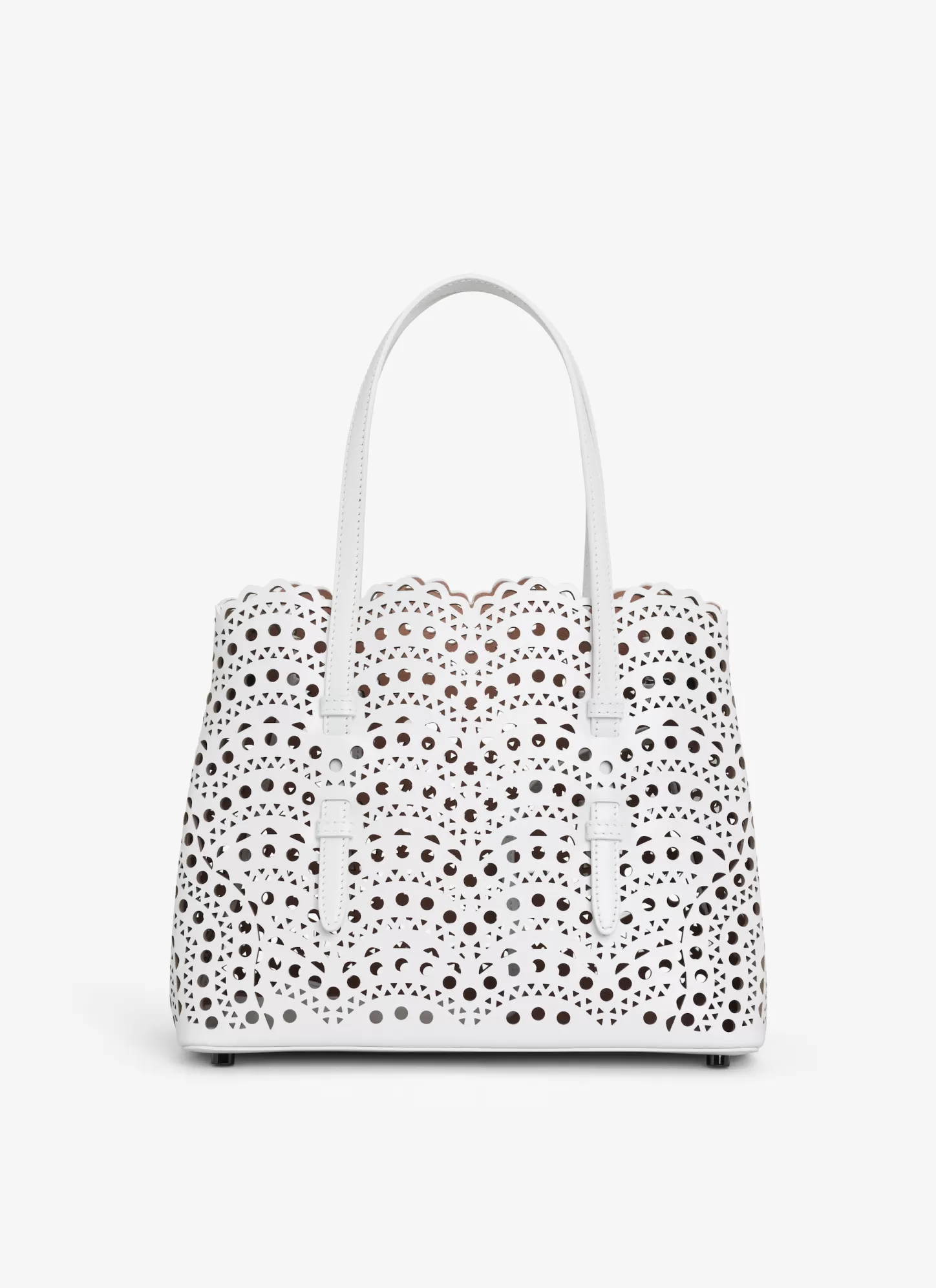 Alaïa MINA 25 BAG IN VIENNE WAVE CALFSKIN Optic White Hot