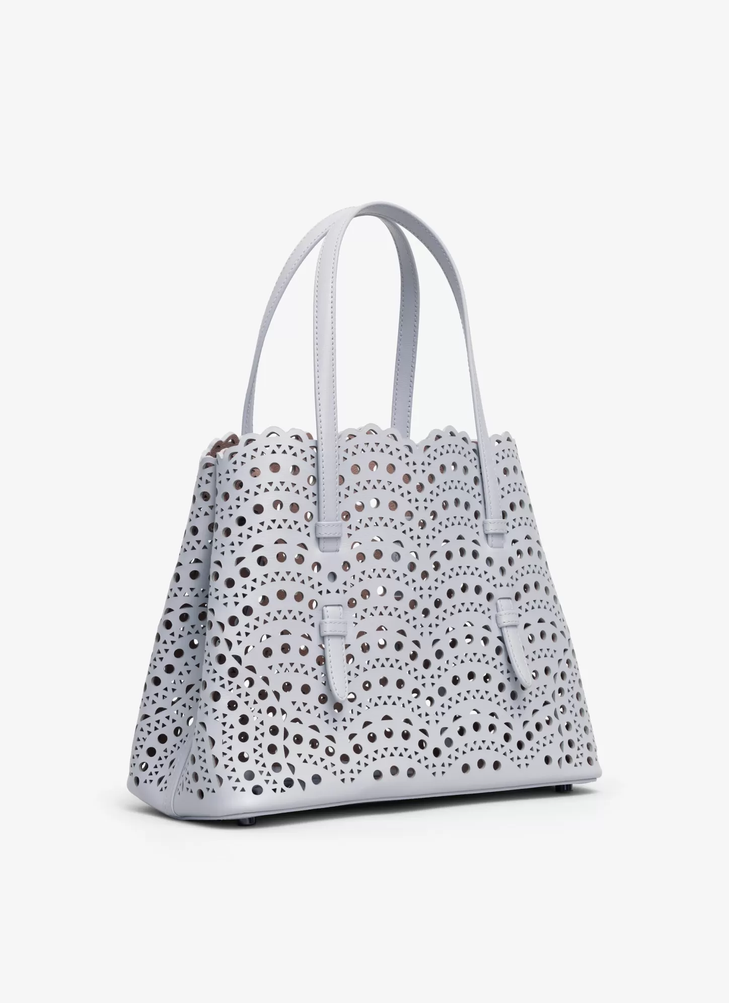 Alaïa MINA 25 BAG IN VIENNE WAVE CALFSKIN Pearl Flash Sale